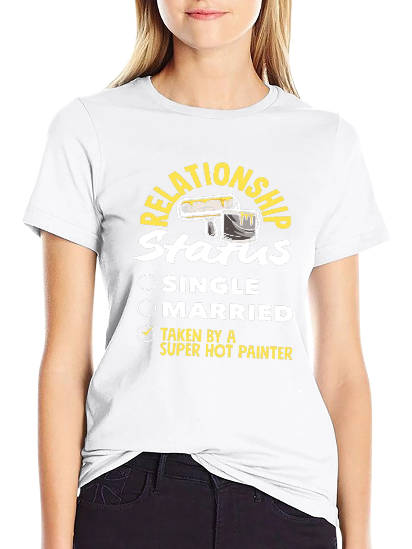 Relationship Status Super Hot Painter Graphic Tee