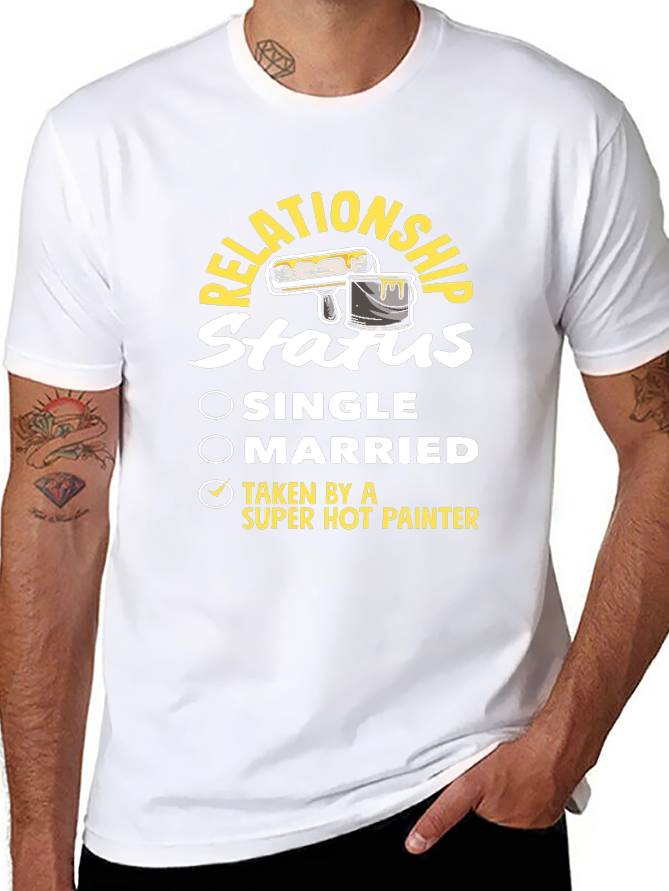 Relationship Status Super Hot Painter Graphic Tee