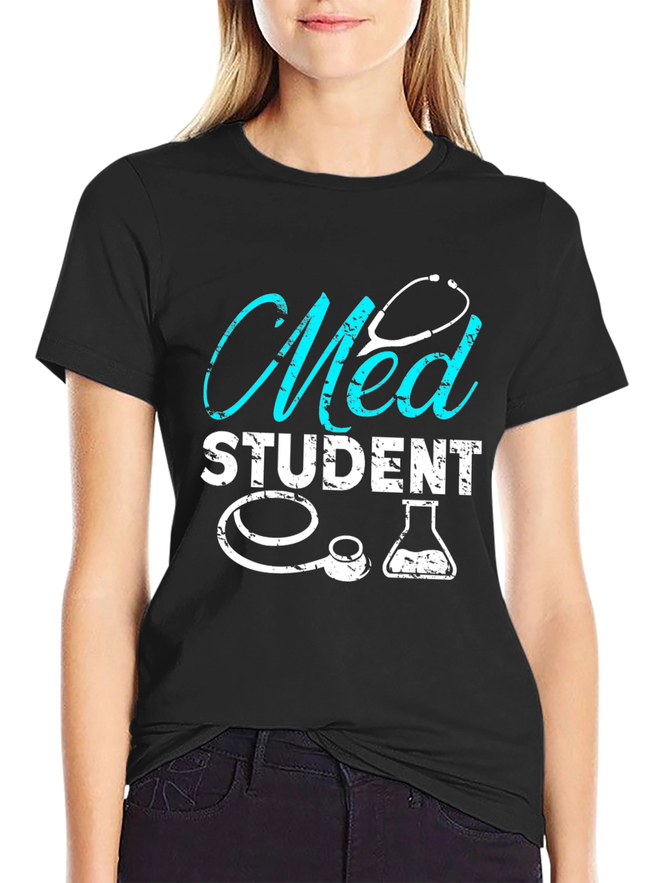 Med Student Graphic T-Shirt - Black