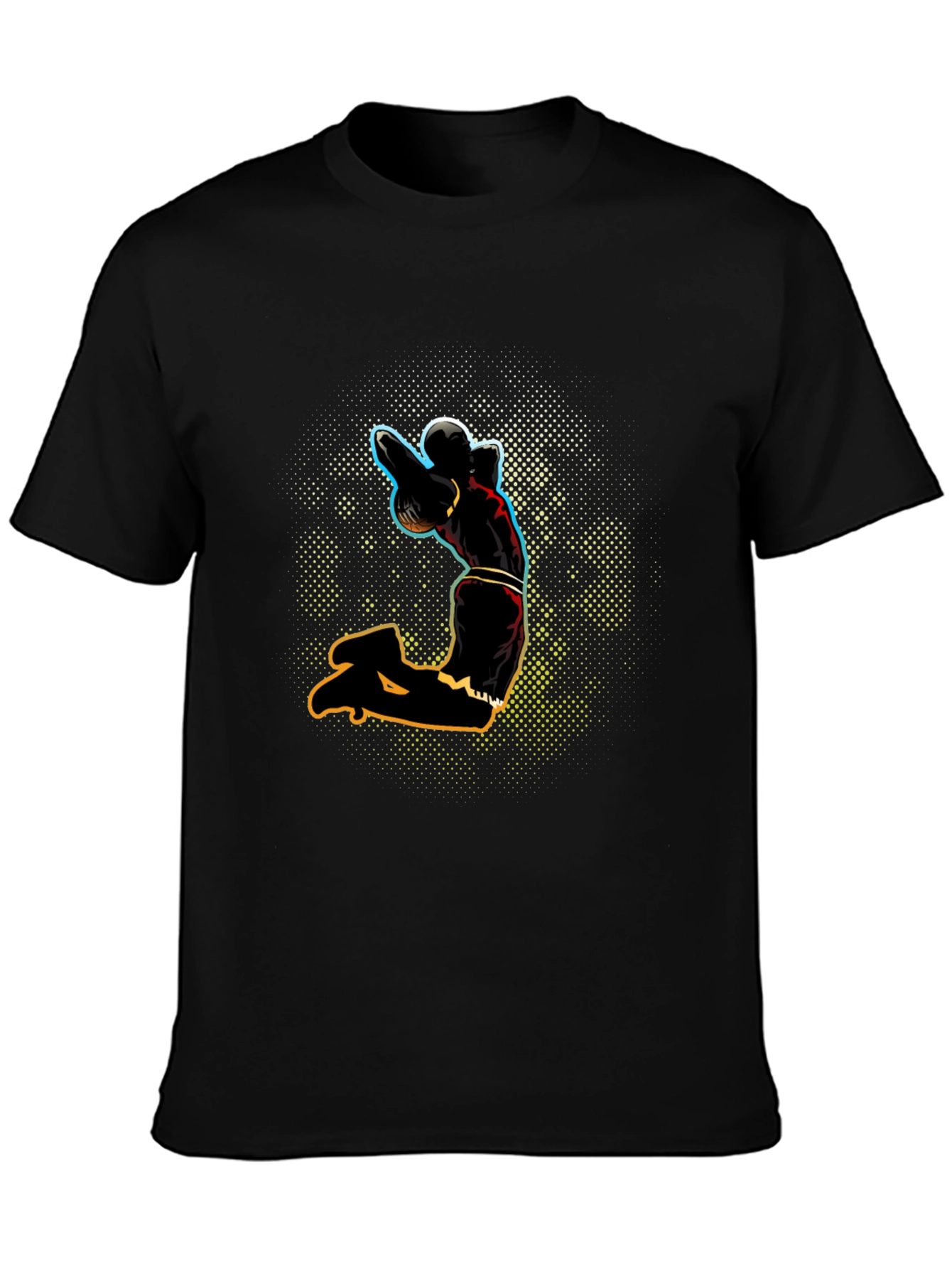 Black T-Shirt with Sport Graphic