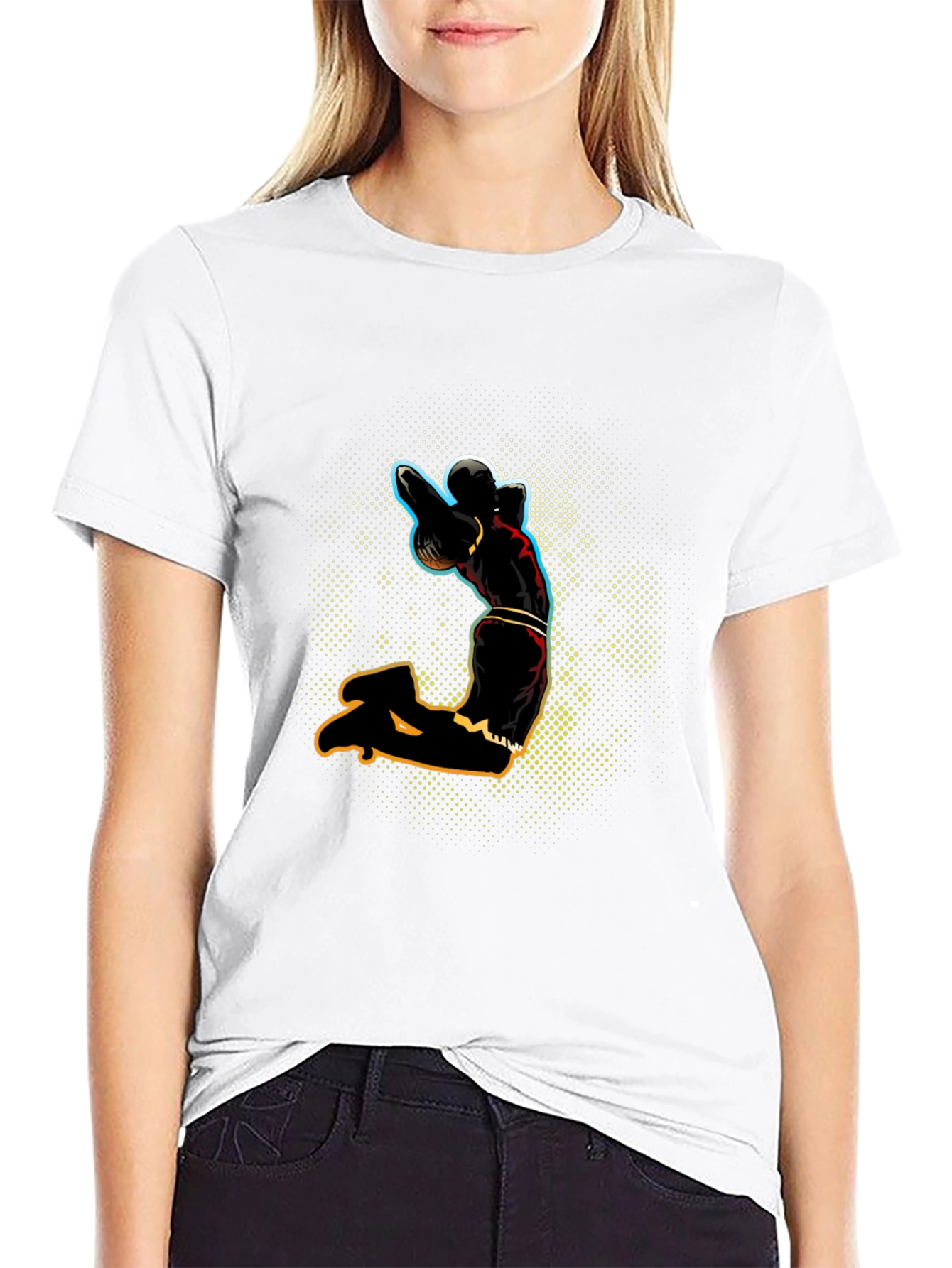 Black T-Shirt with Sport Graphic