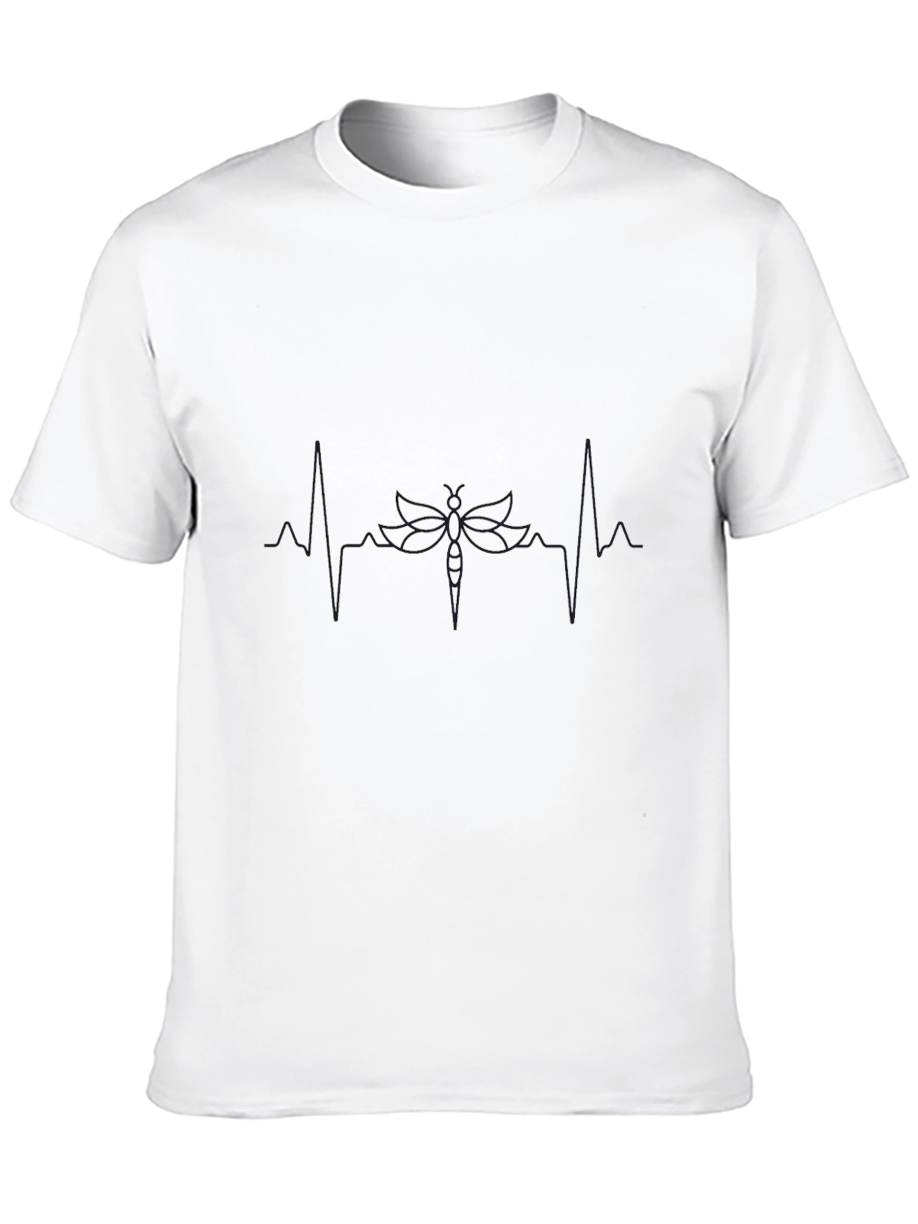 Dragonfly Heartbeat Graphic T-Shirt - Unique Design!