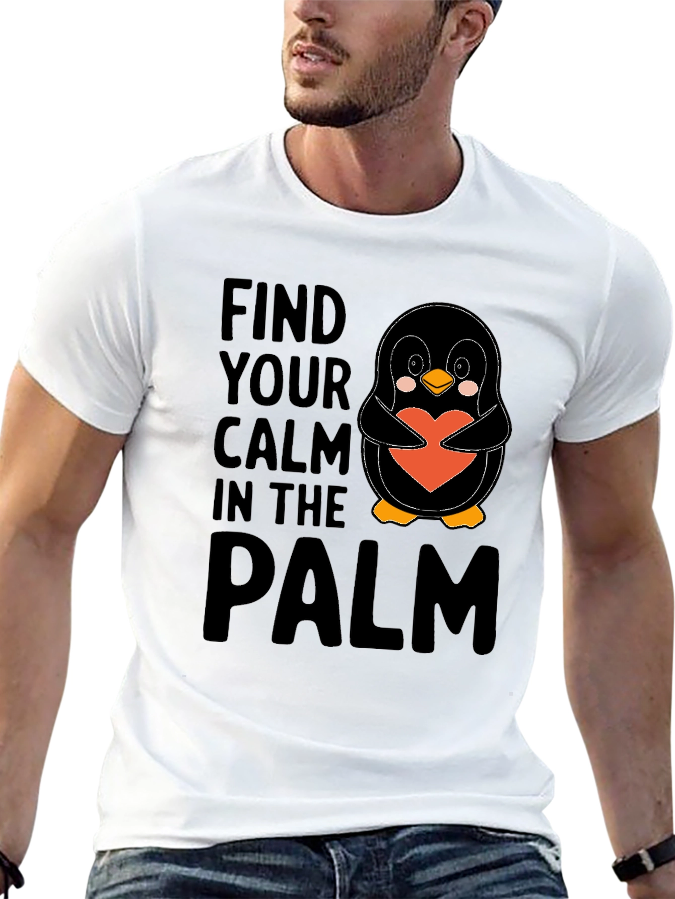 Penguin Heart T-Shirt - Find Your Calm