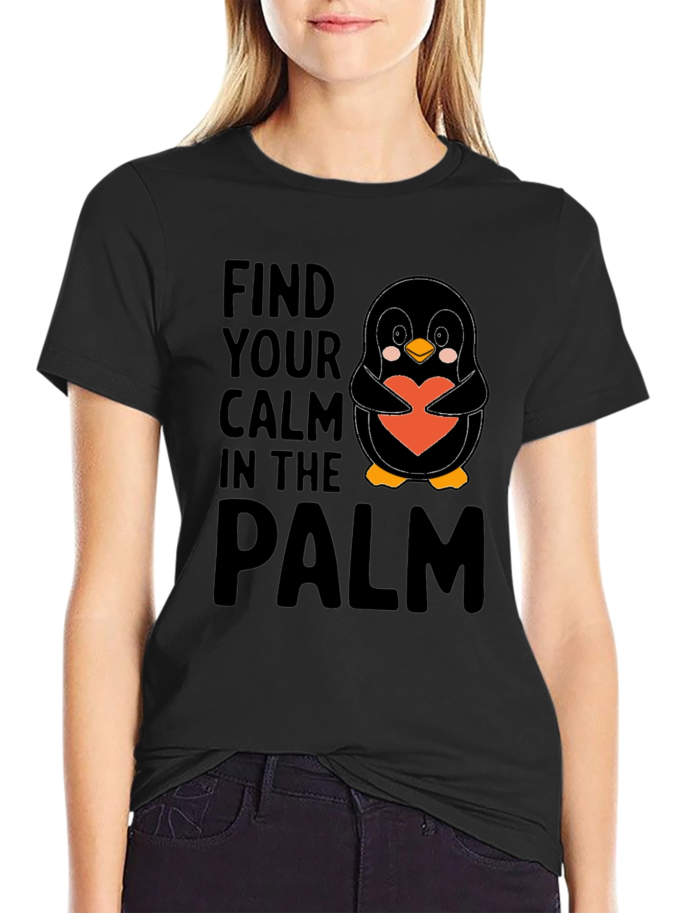 Penguin Heart T-Shirt - Find Your Calm