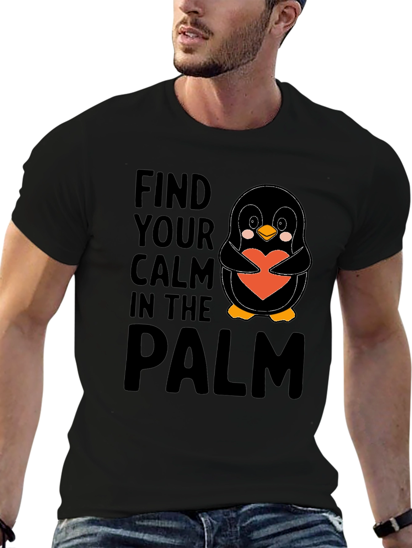 Penguin Heart T-Shirt - Find Your Calm