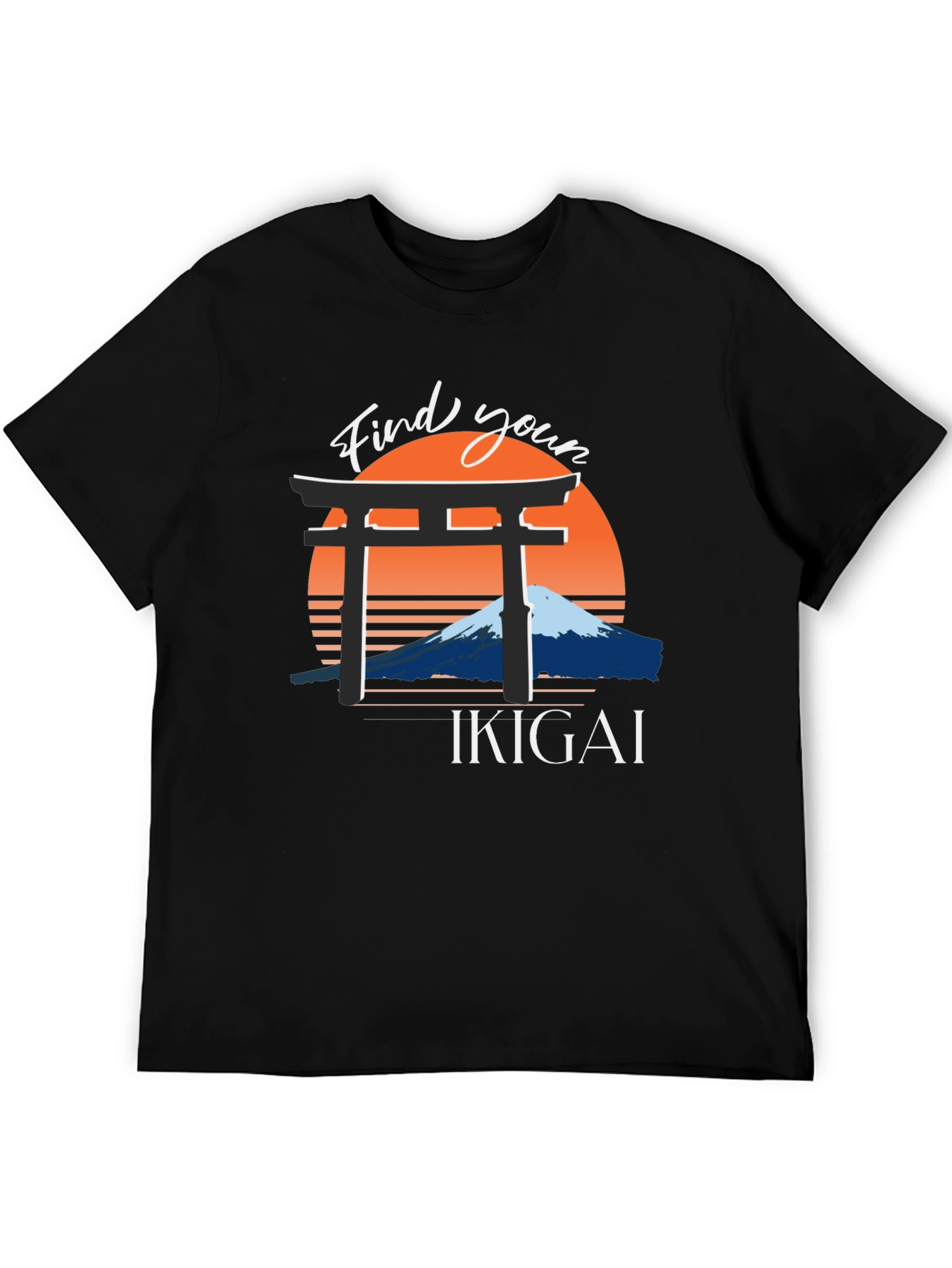 Find Your Ikigai T-Shirt - Japanese Mountain Design