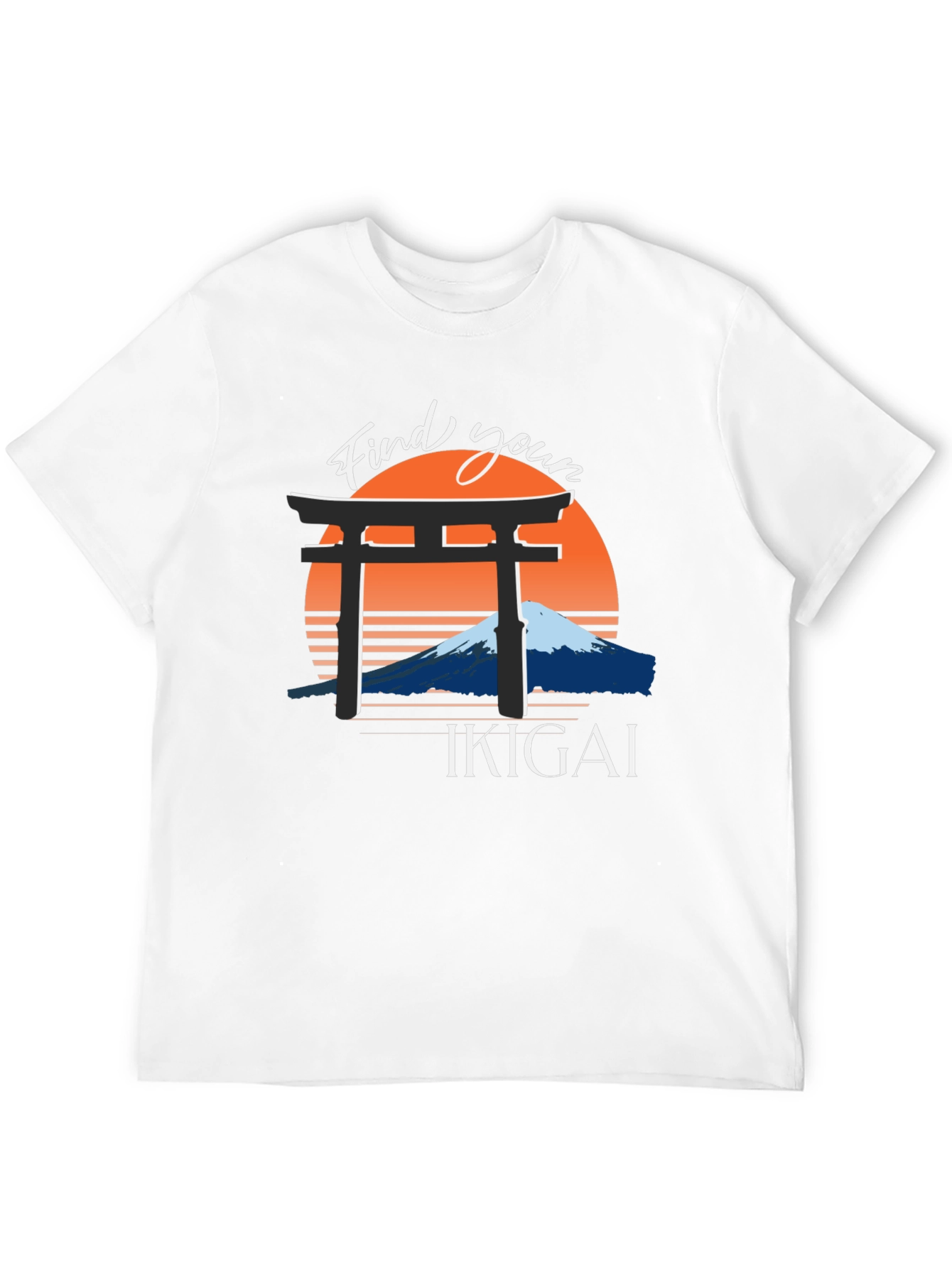 Find Your Ikigai T-Shirt - Japanese Mountain Design