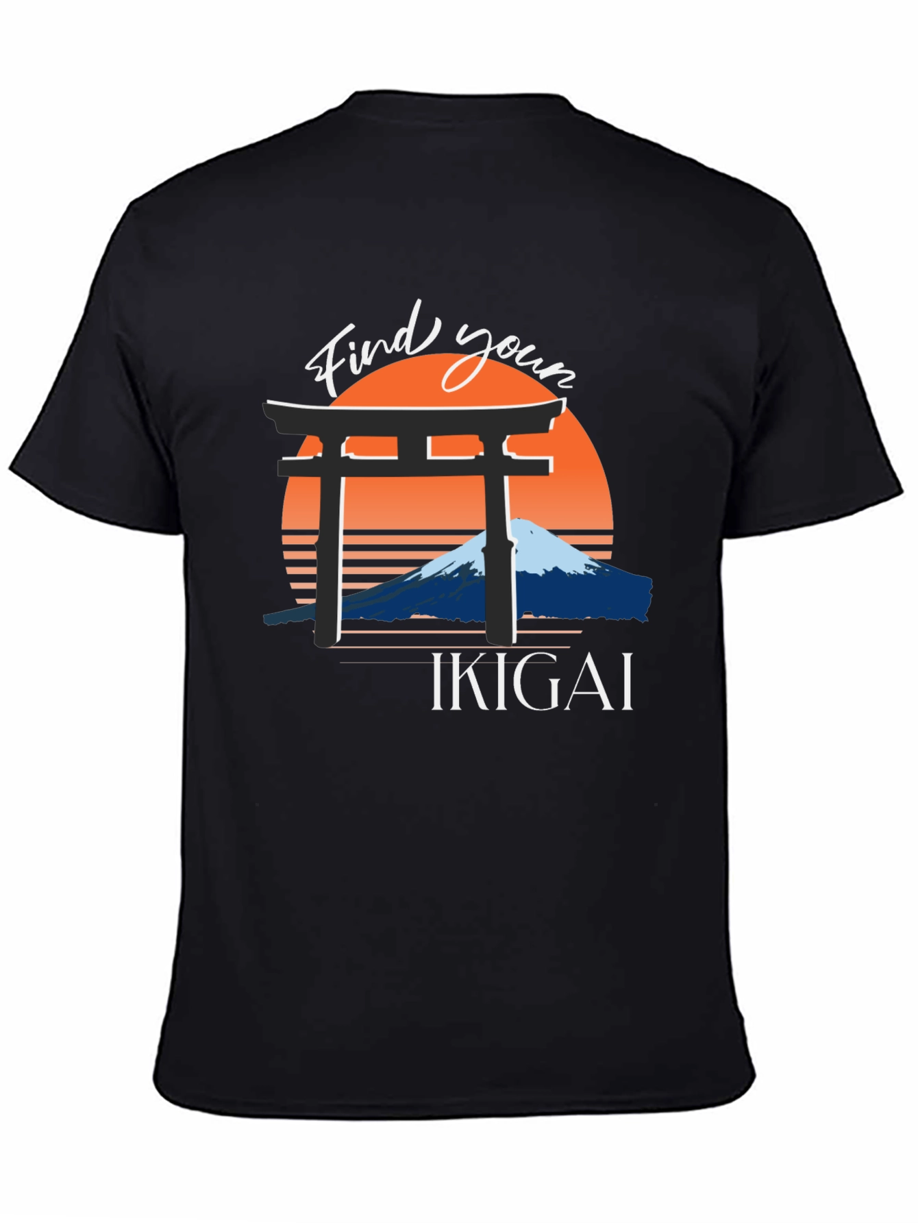 Find Your Ikigai T-Shirt - Japanese Mountain Design