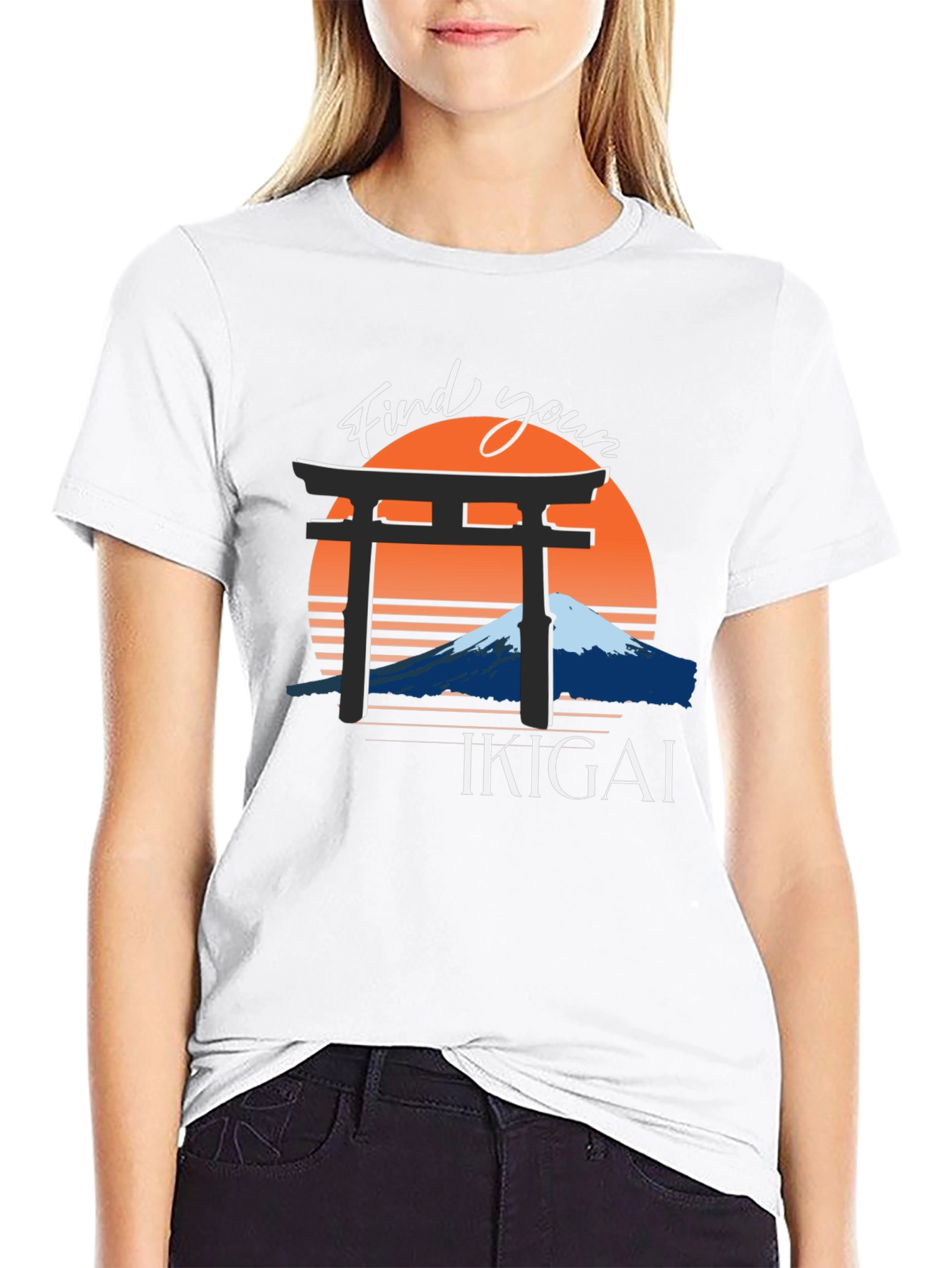 Find Your Ikigai T-Shirt - Japanese Mountain Design