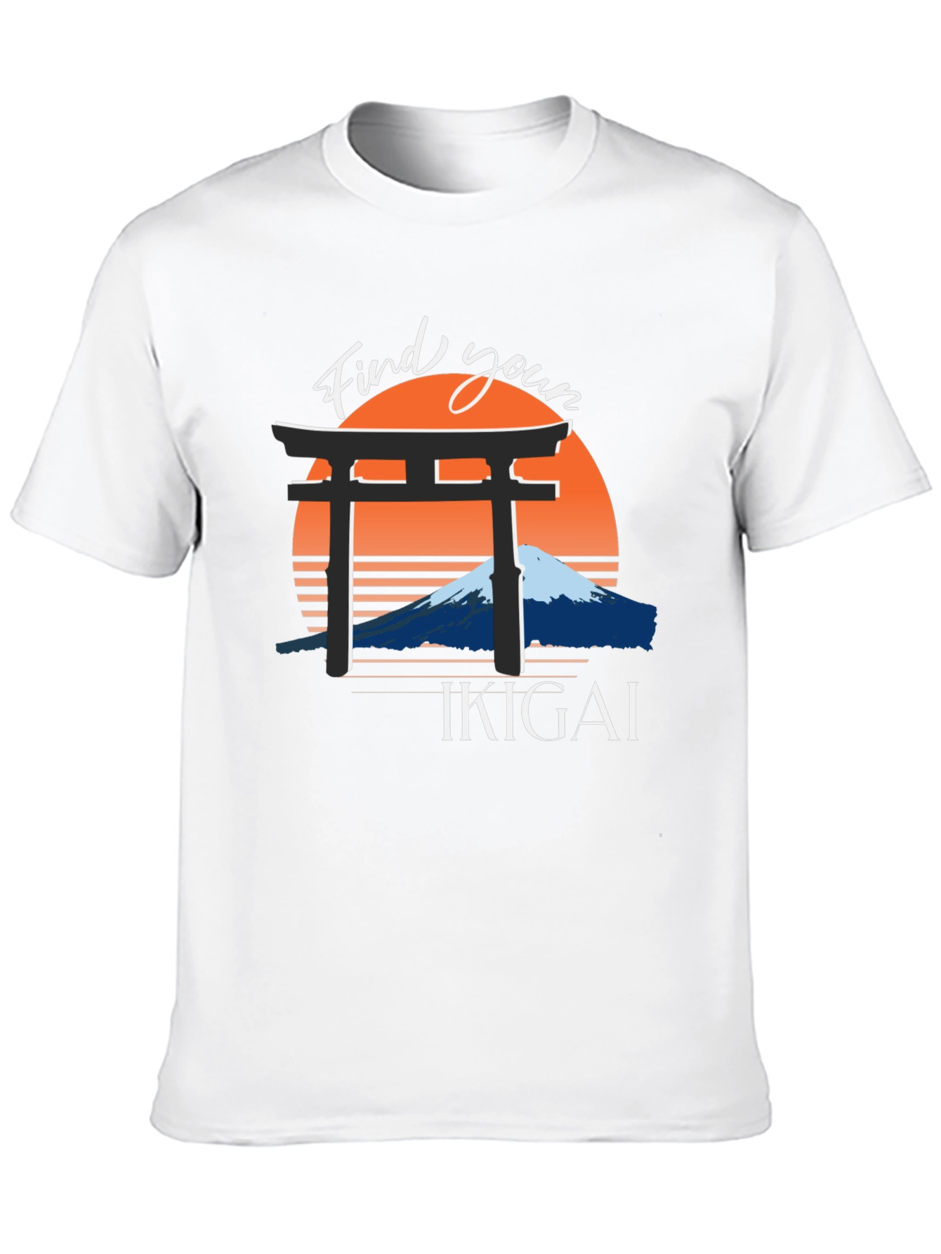 Find Your Ikigai T-Shirt - Japanese Mountain Design