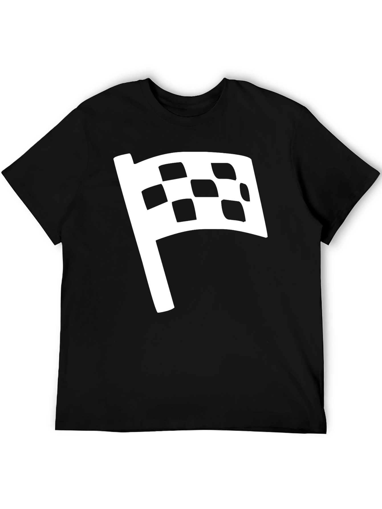 Checkered Flag Graphic Tee - Race Day Style