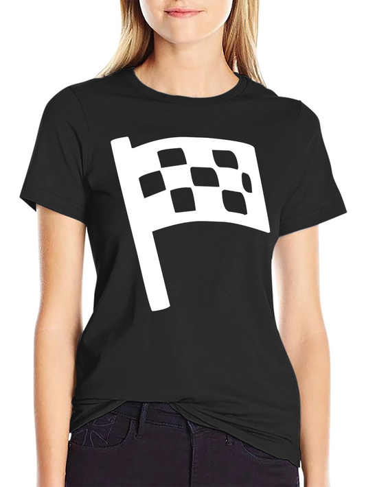 Checkered Flag Graphic Tee - Race Day Style