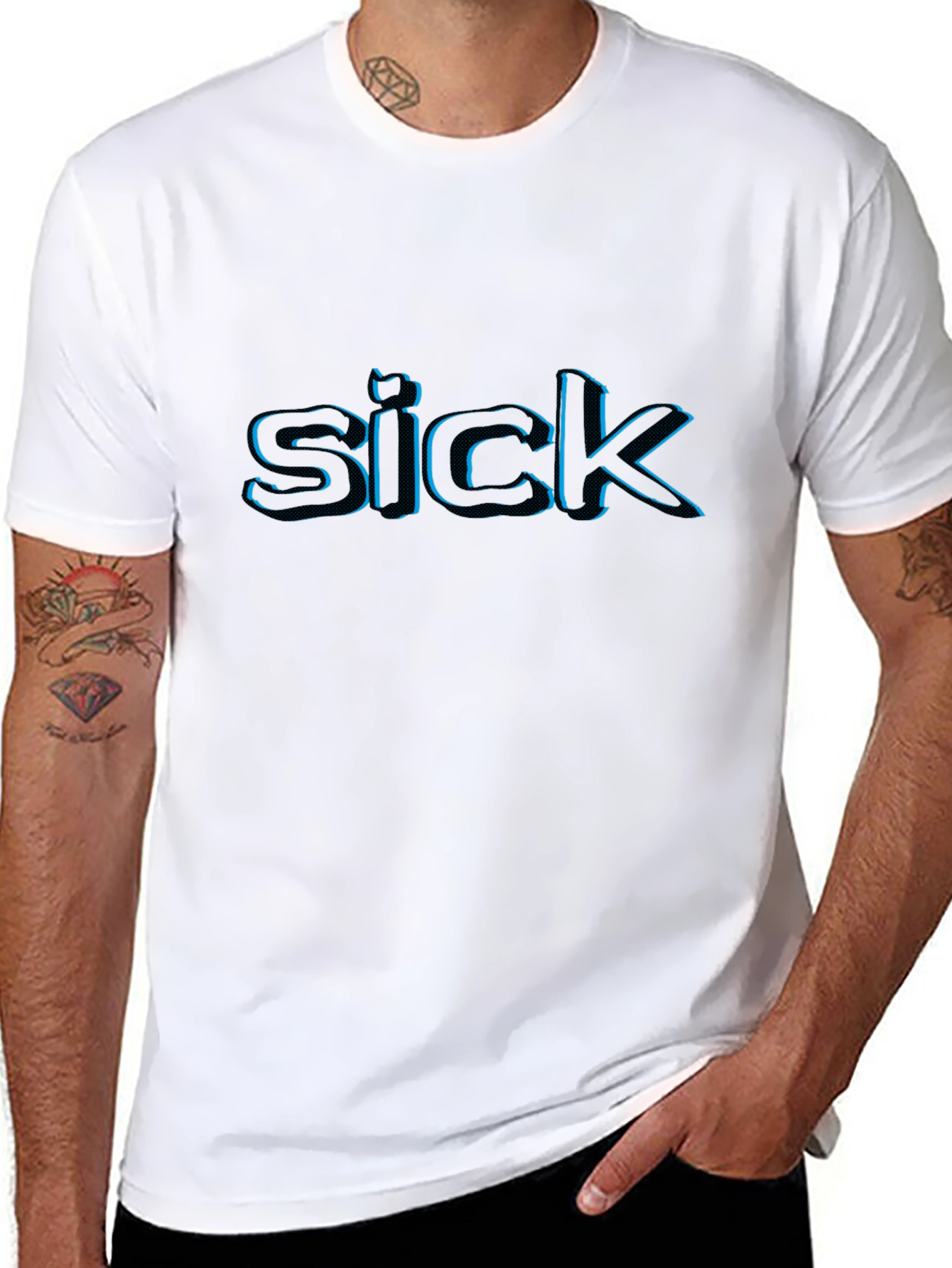 Sick Graphic T-Shirt - Mens Black Tee