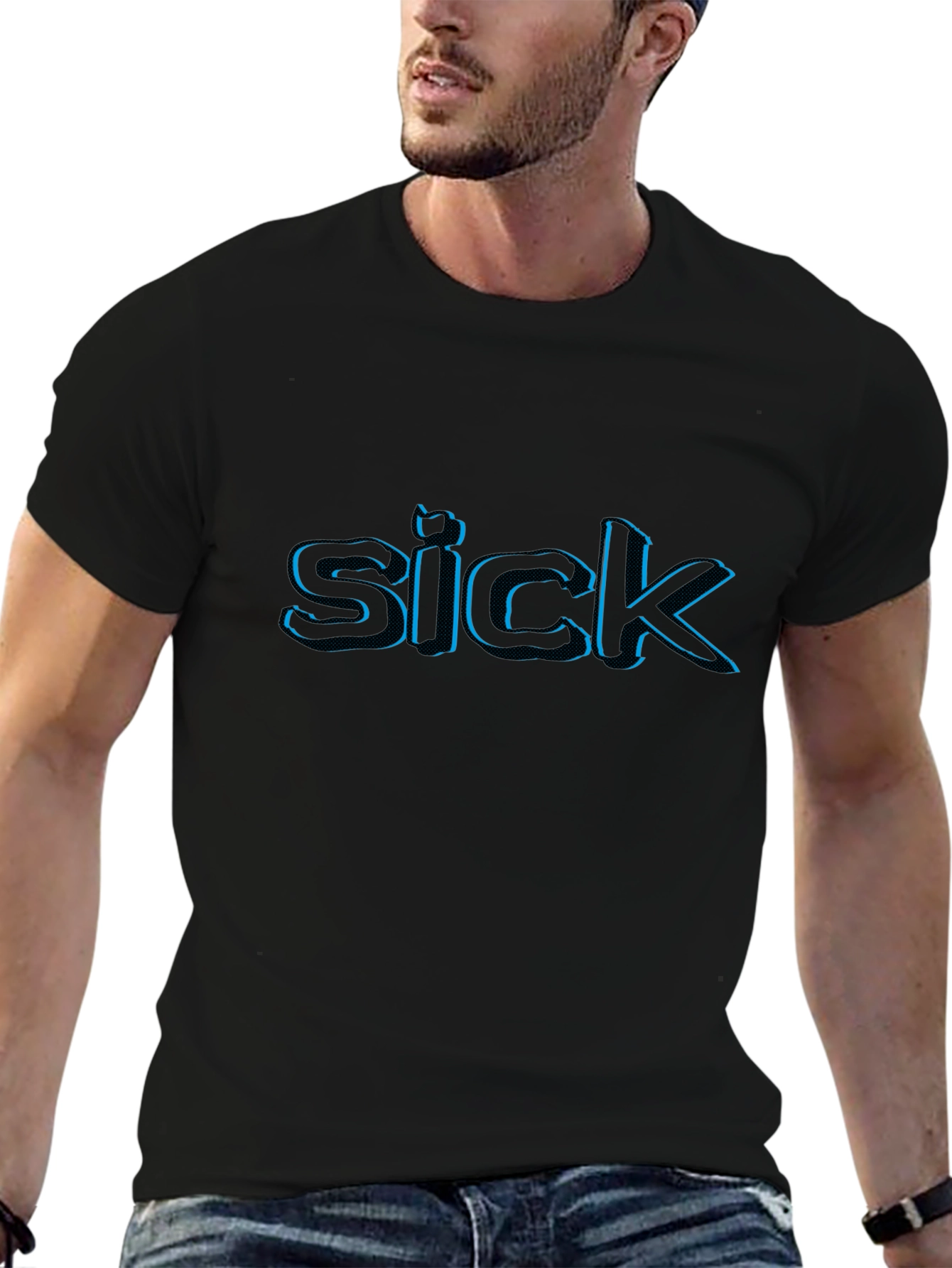 Sick Graphic T-Shirt - Mens Black Tee