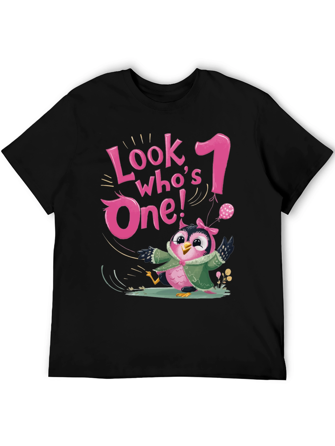 Look Whos One! 1st Birthday Owl T-Shirt