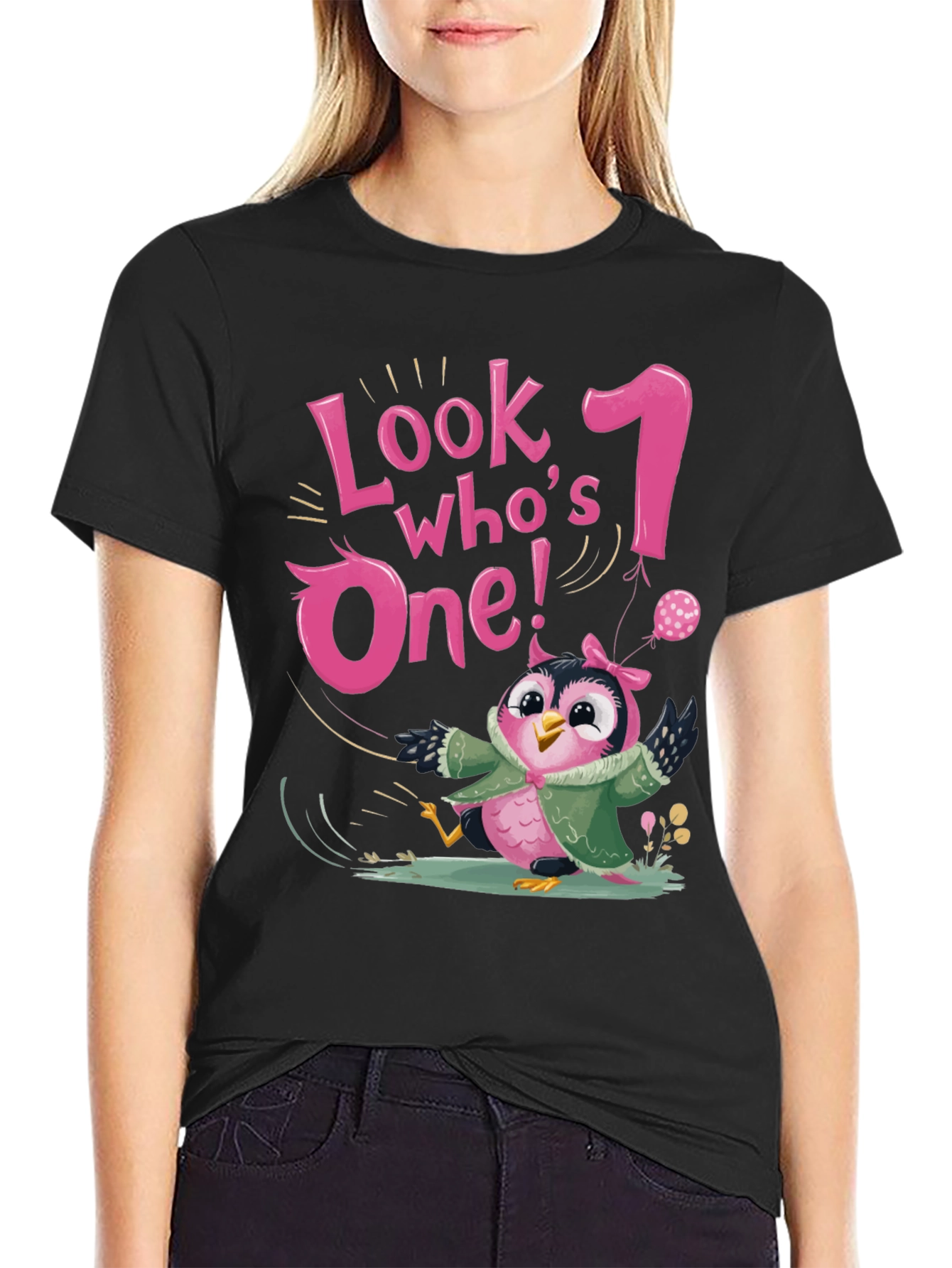 Look Whos One! 1st Birthday Owl T-Shirt