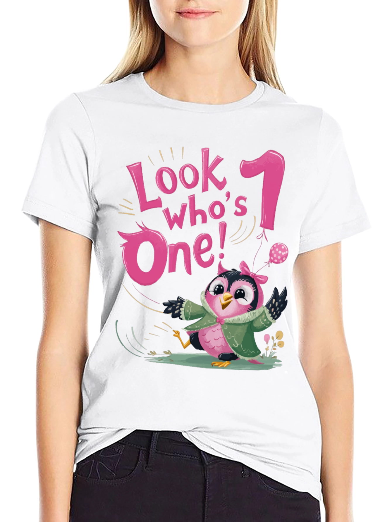 Look Whos One! 1st Birthday Owl T-Shirt