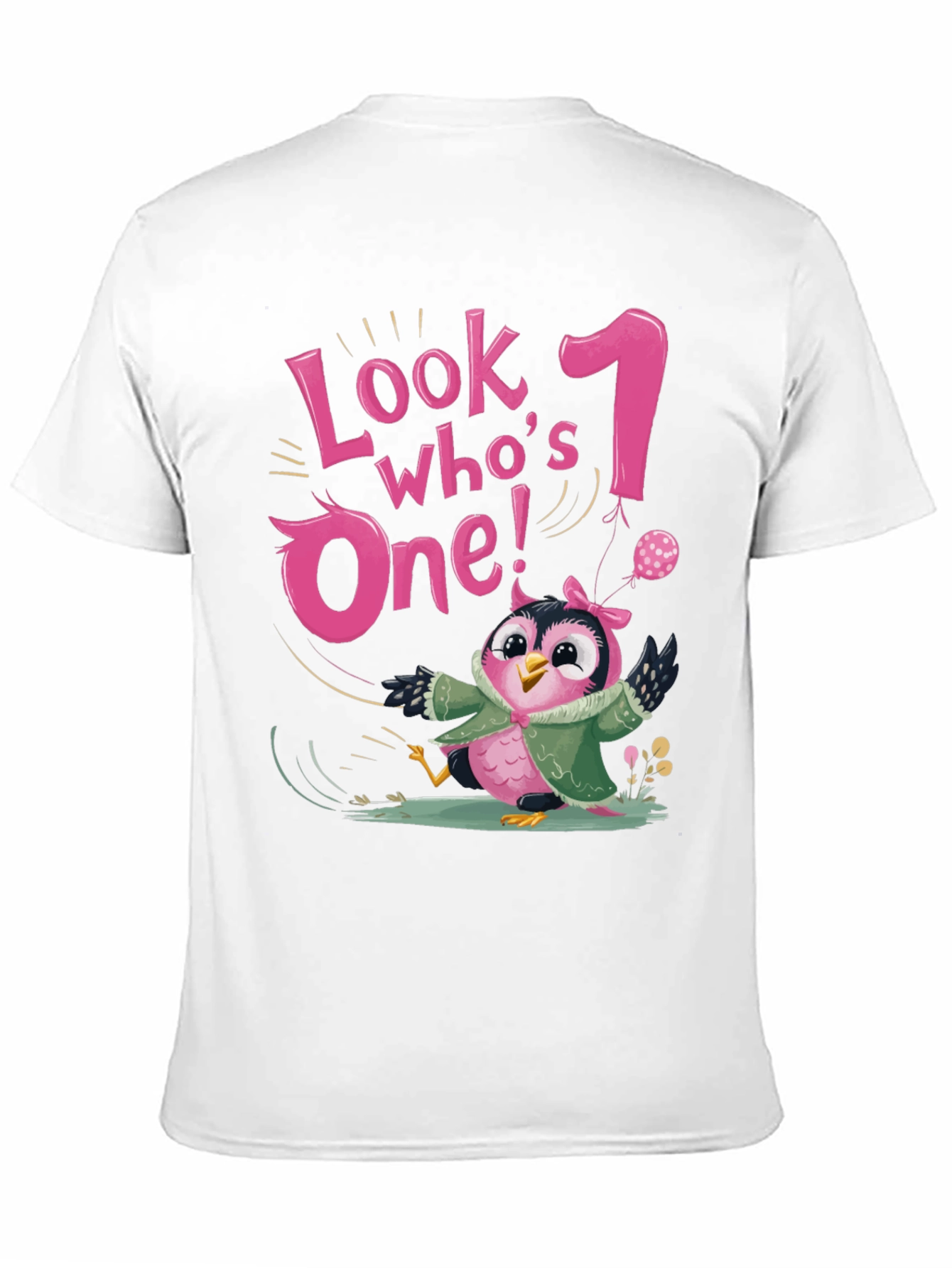 Look Whos One! 1st Birthday Owl T-Shirt