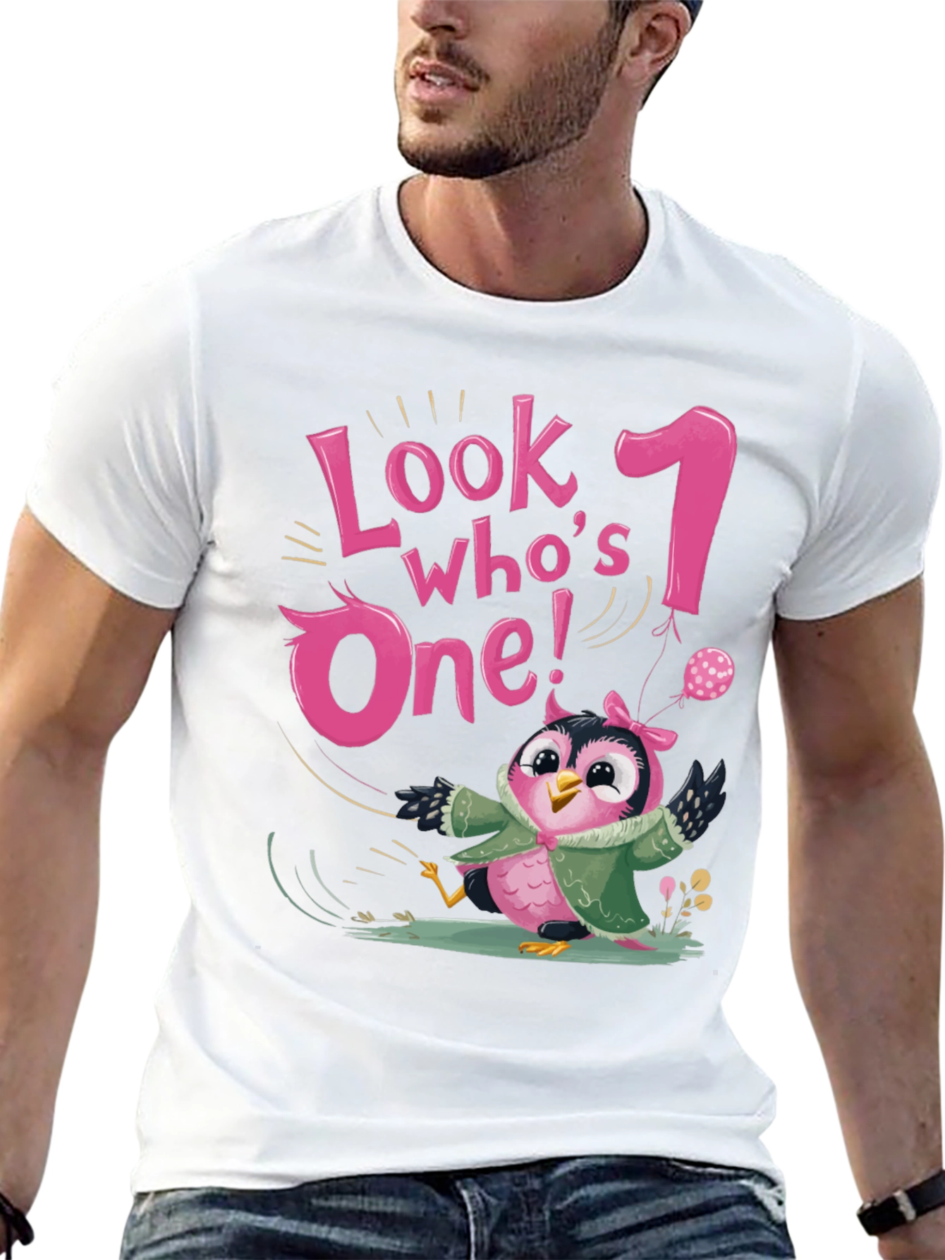 Look Whos One! 1st Birthday Owl T-Shirt