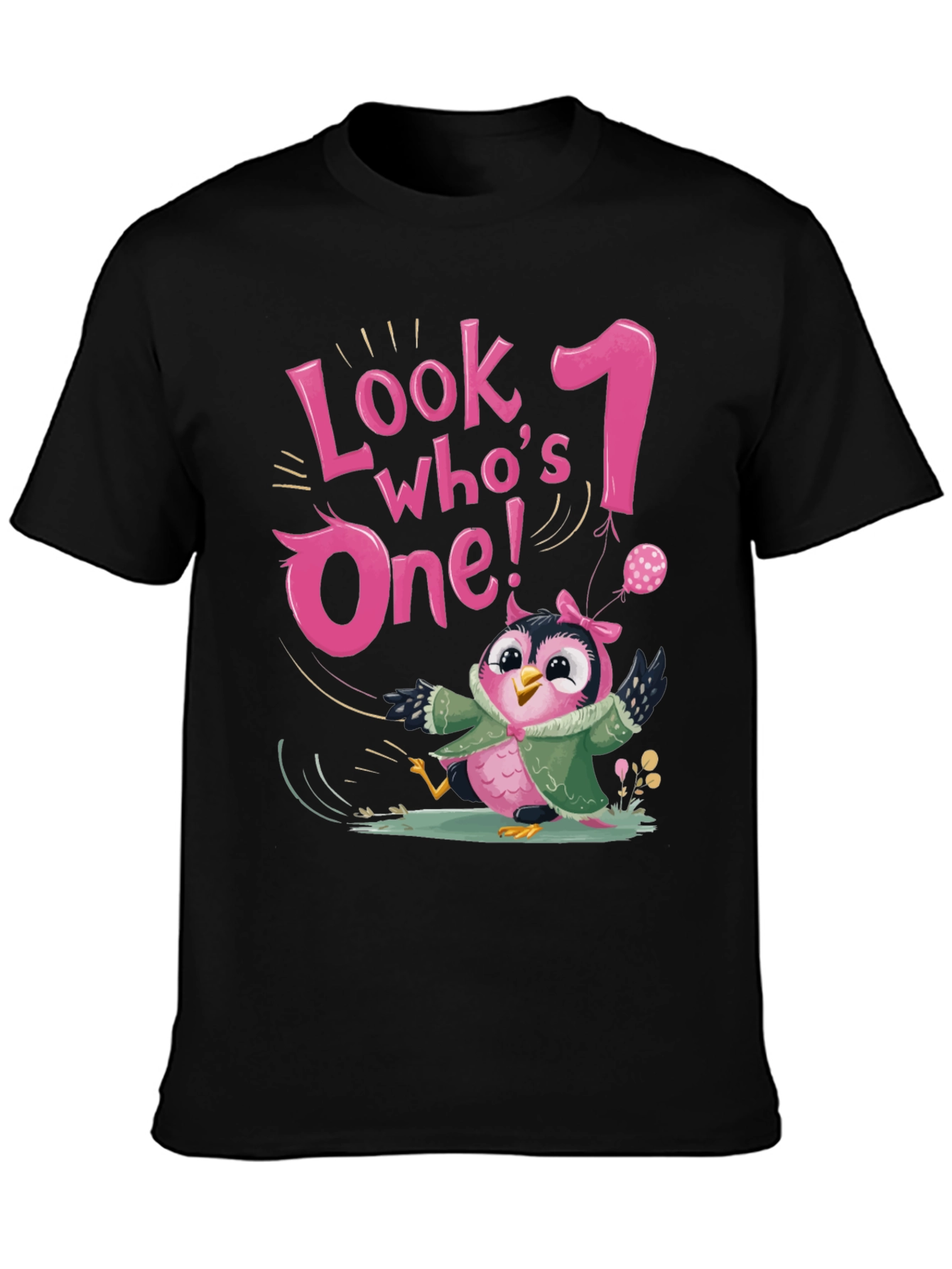 Look Whos One! 1st Birthday Owl T-Shirt
