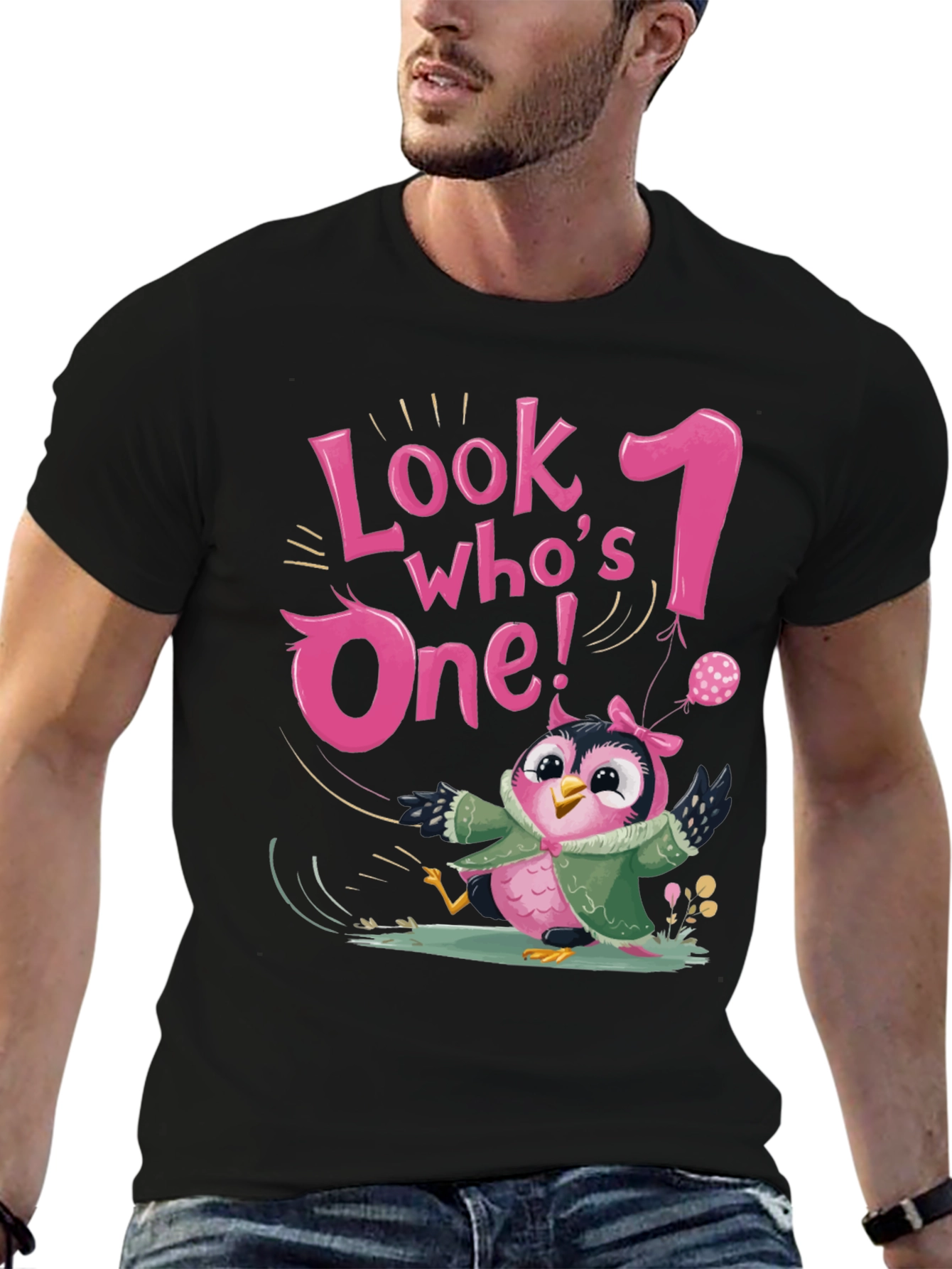 Look Whos One! 1st Birthday Owl T-Shirt