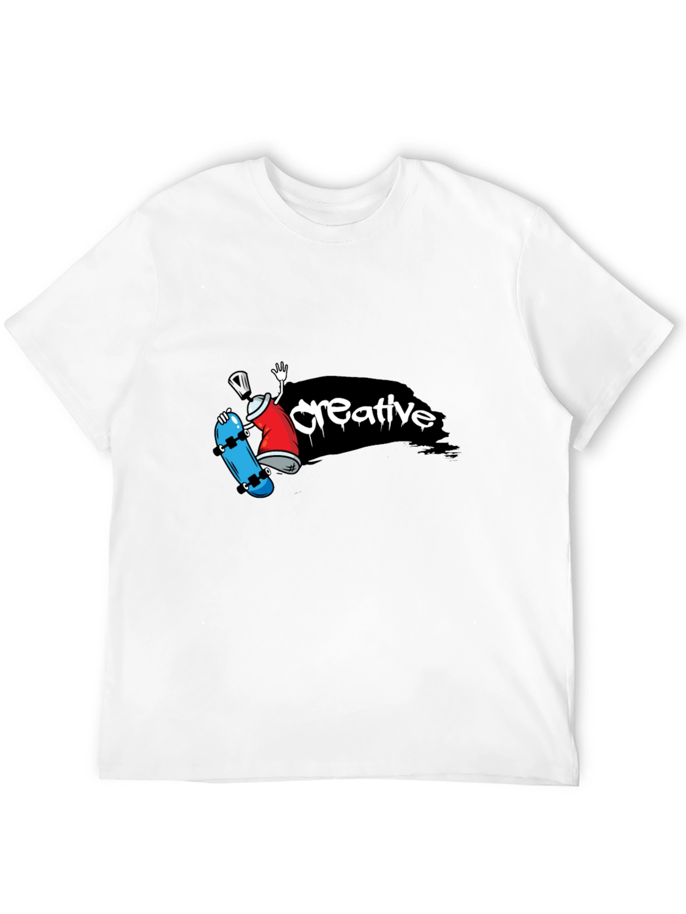 Creative Skater T-Shirt - Trendy Graphic Tee