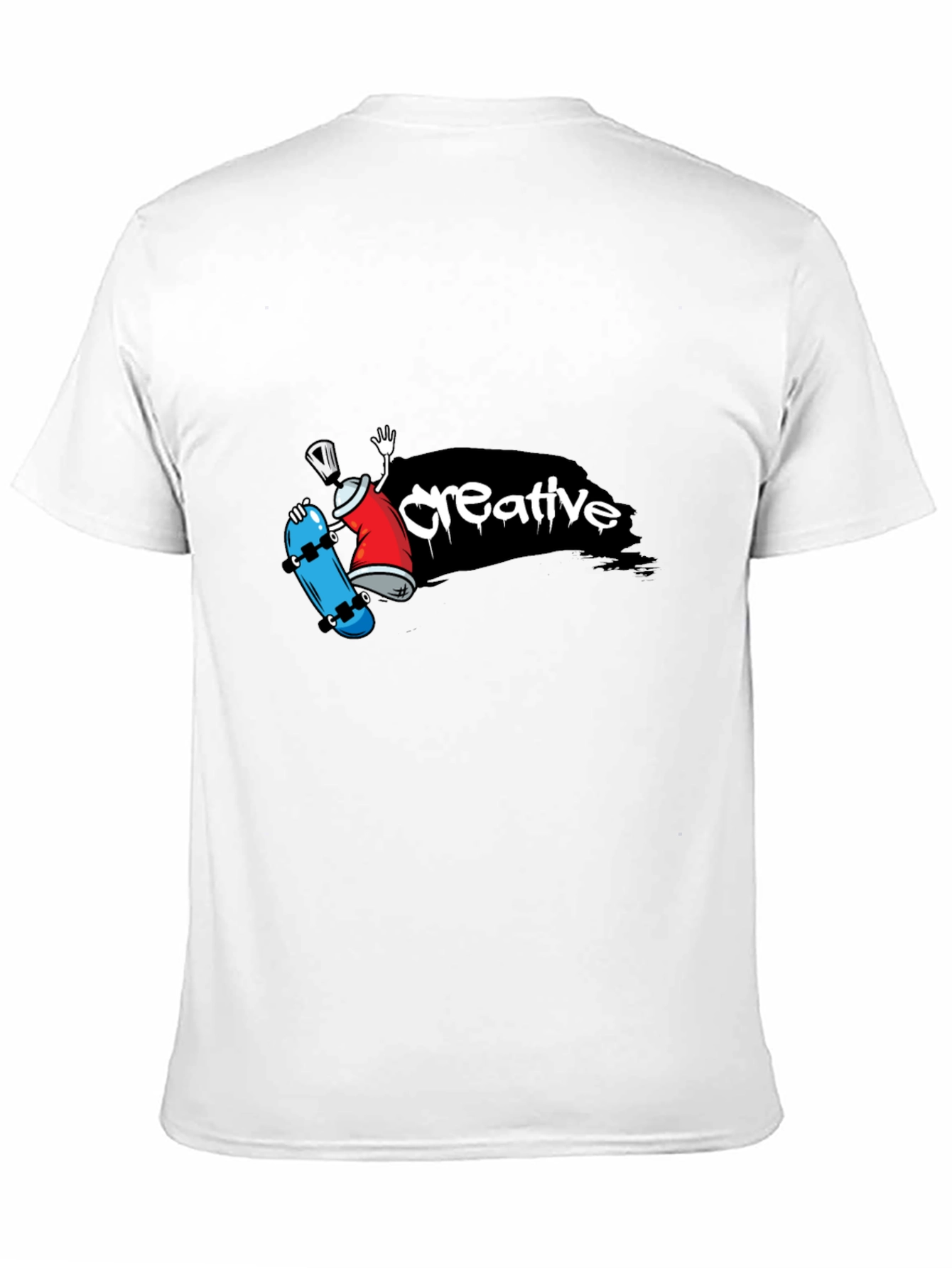 Creative Skater T-Shirt - Trendy Graphic Tee
