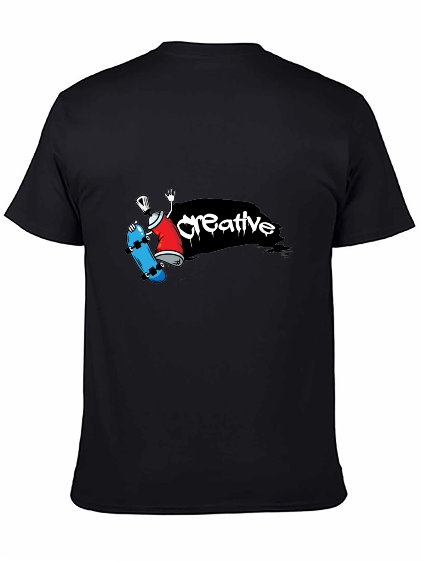 Creative Skater T-Shirt - Trendy Graphic Tee