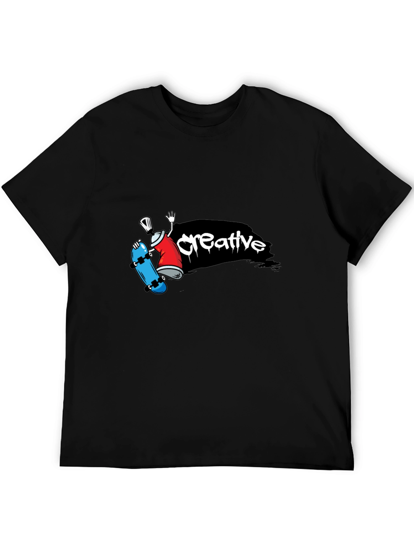 Creative Skater T-Shirt - Trendy Graphic Tee