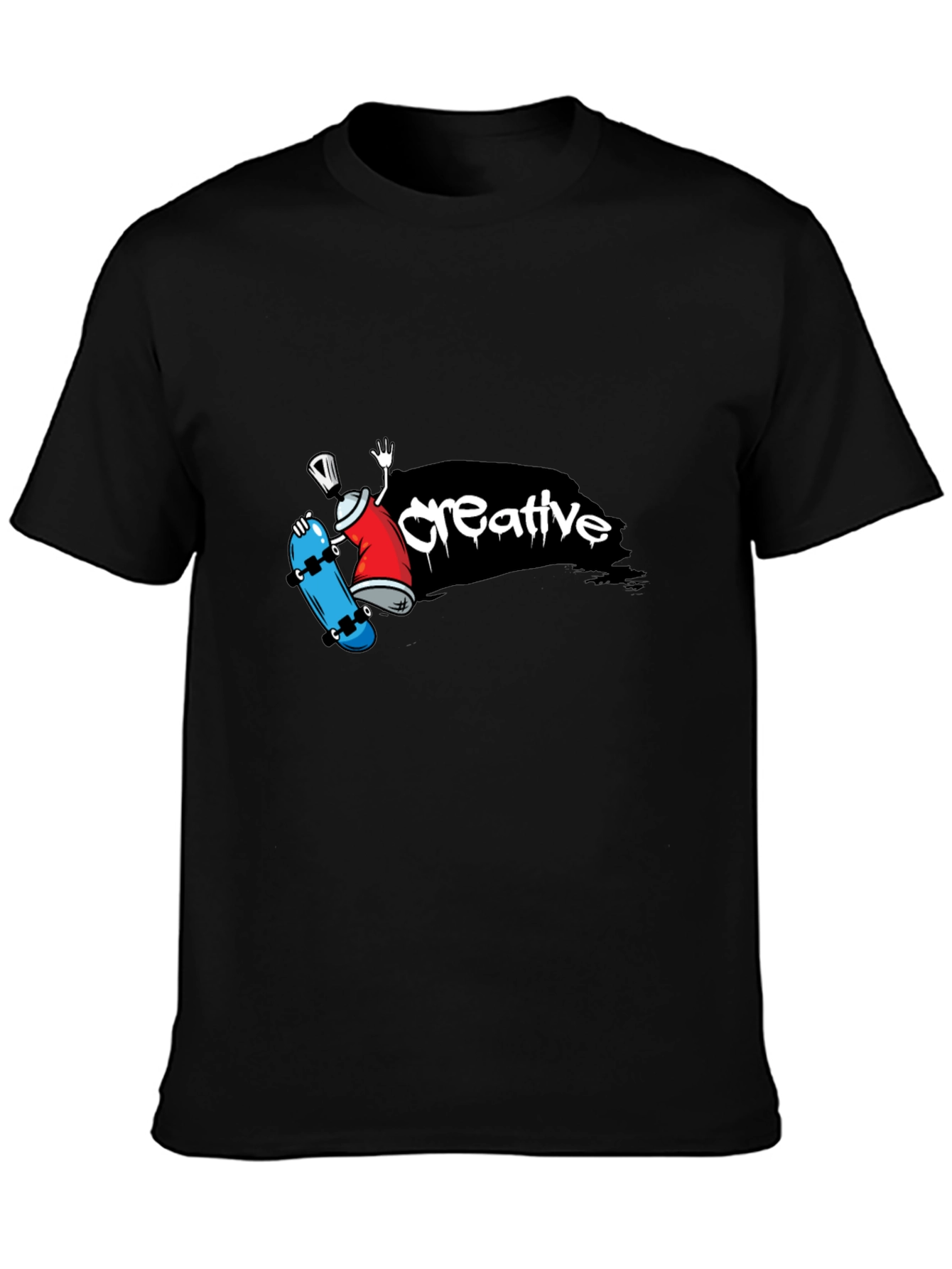Creative Skater T-Shirt - Trendy Graphic Tee