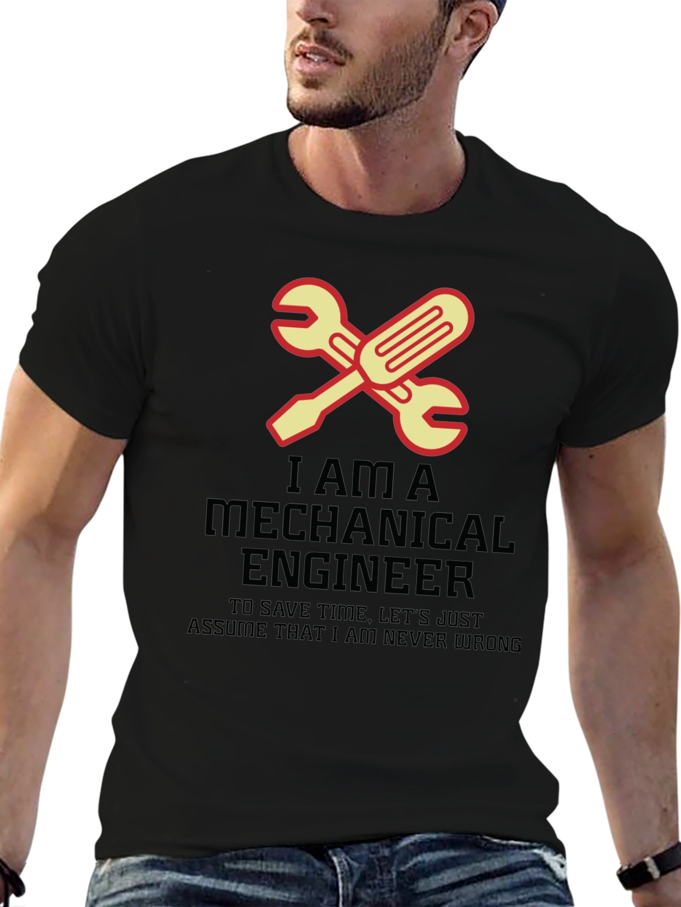 Mechanical Engineer T-Shirt - Never Wrong Wrench Tee