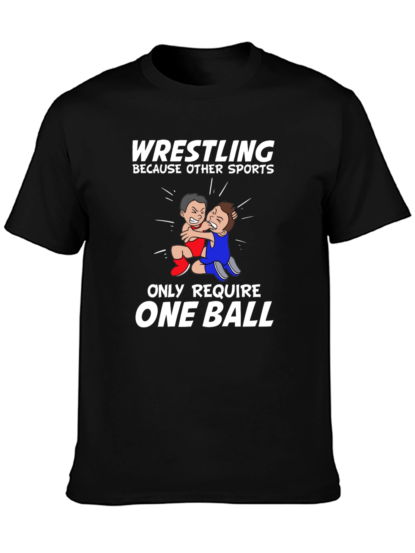 Wrestling Two Balls Graphic Tee