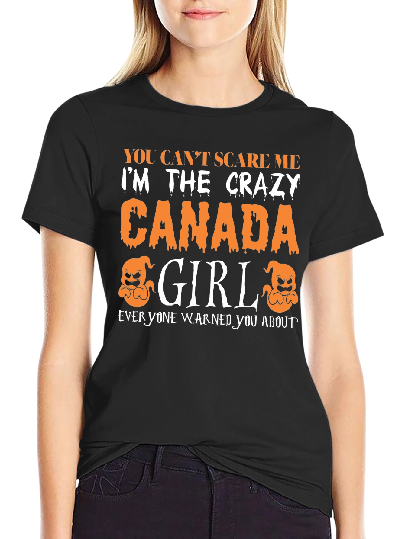 Crazy Canada Girl Halloween T-Shirt