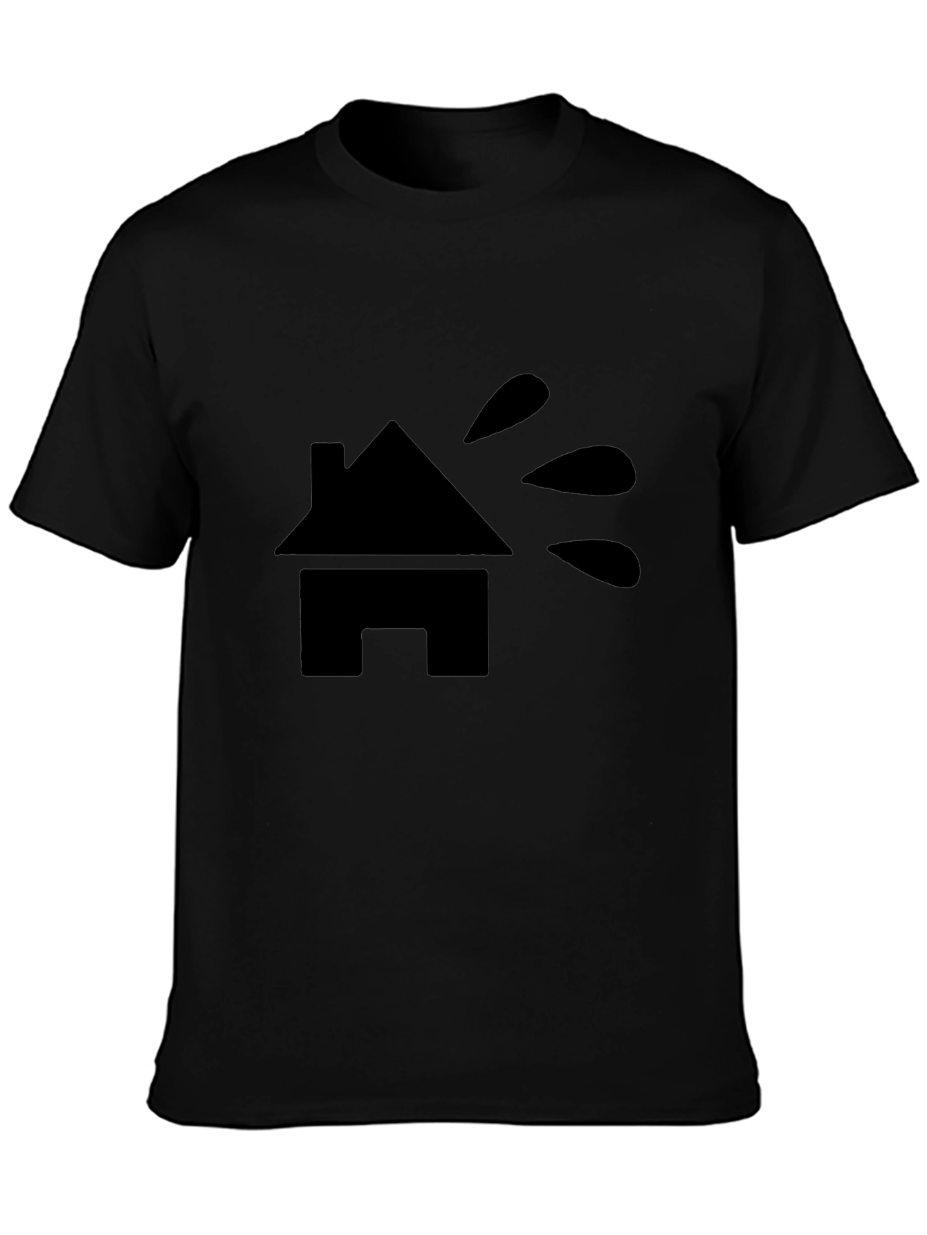 Modern House Graphic T-Shirt - Black