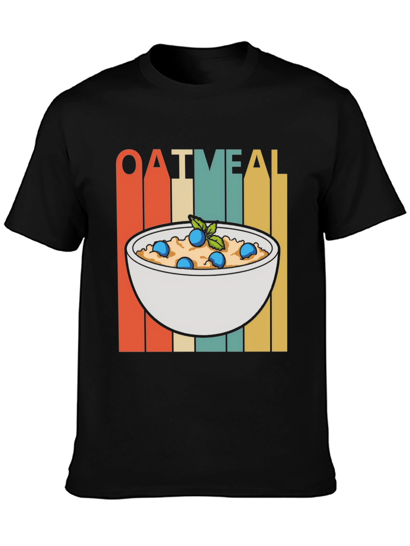 Retro Oatmeal T-Shirt - Breakfast Foodie Tee