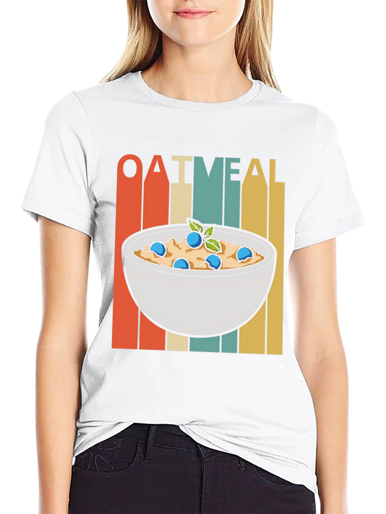 Retro Oatmeal T-Shirt - Breakfast Foodie Tee