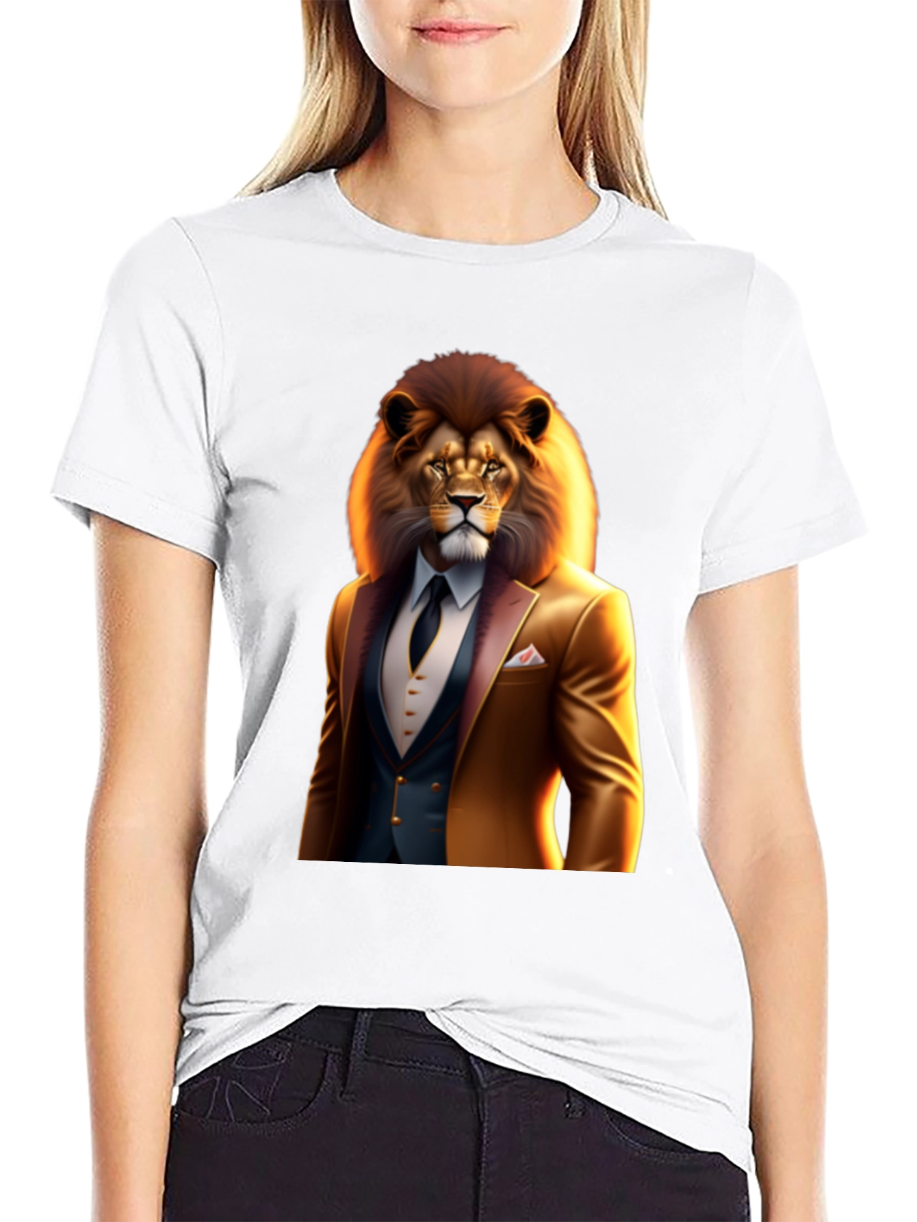 Lion Suit Graphic Tee - Bold Style