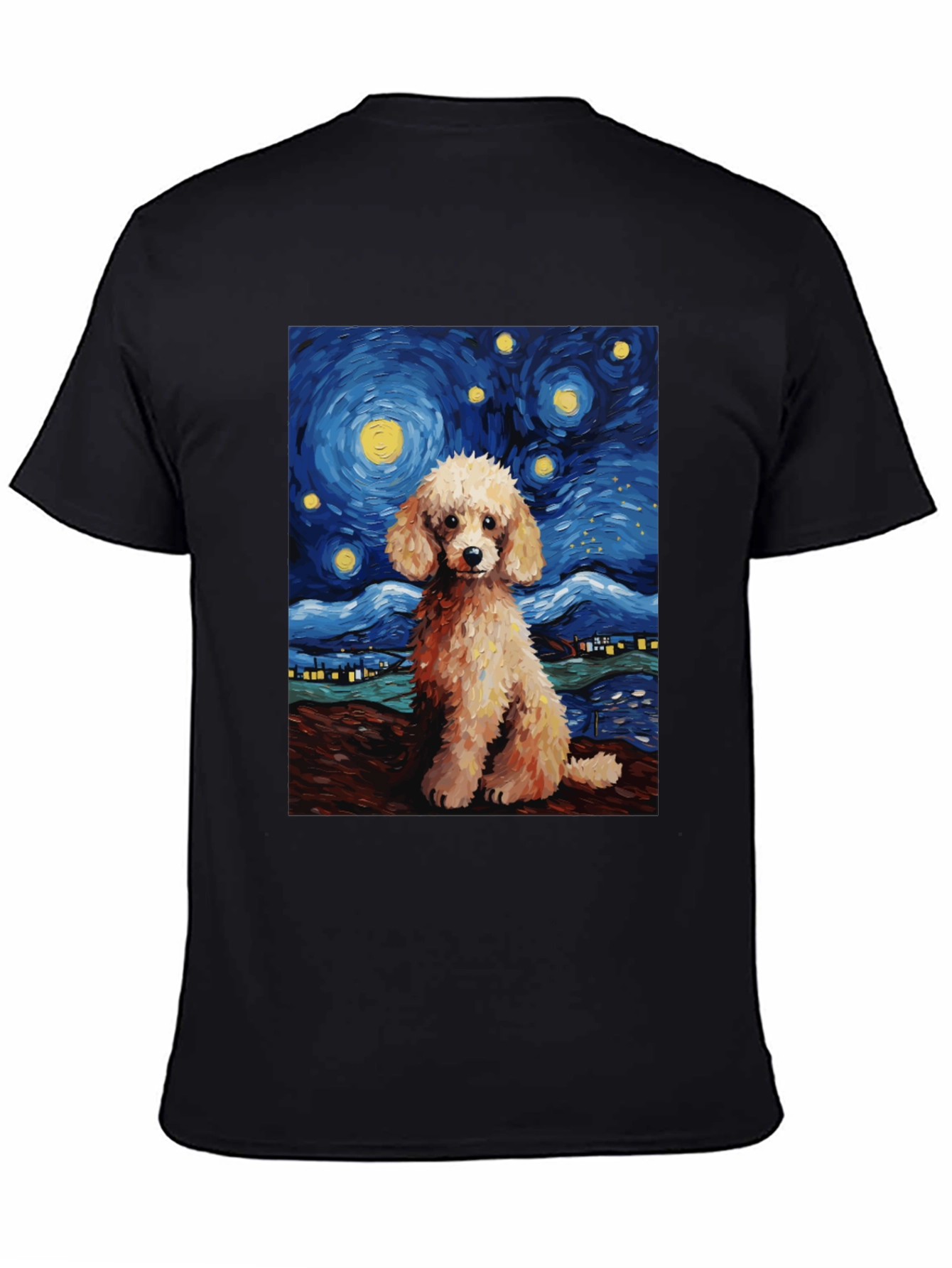 Starry Night Poodle T-Shirt