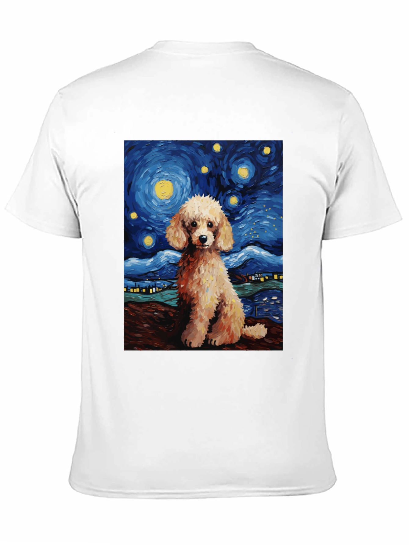 Starry Night Poodle T-Shirt
