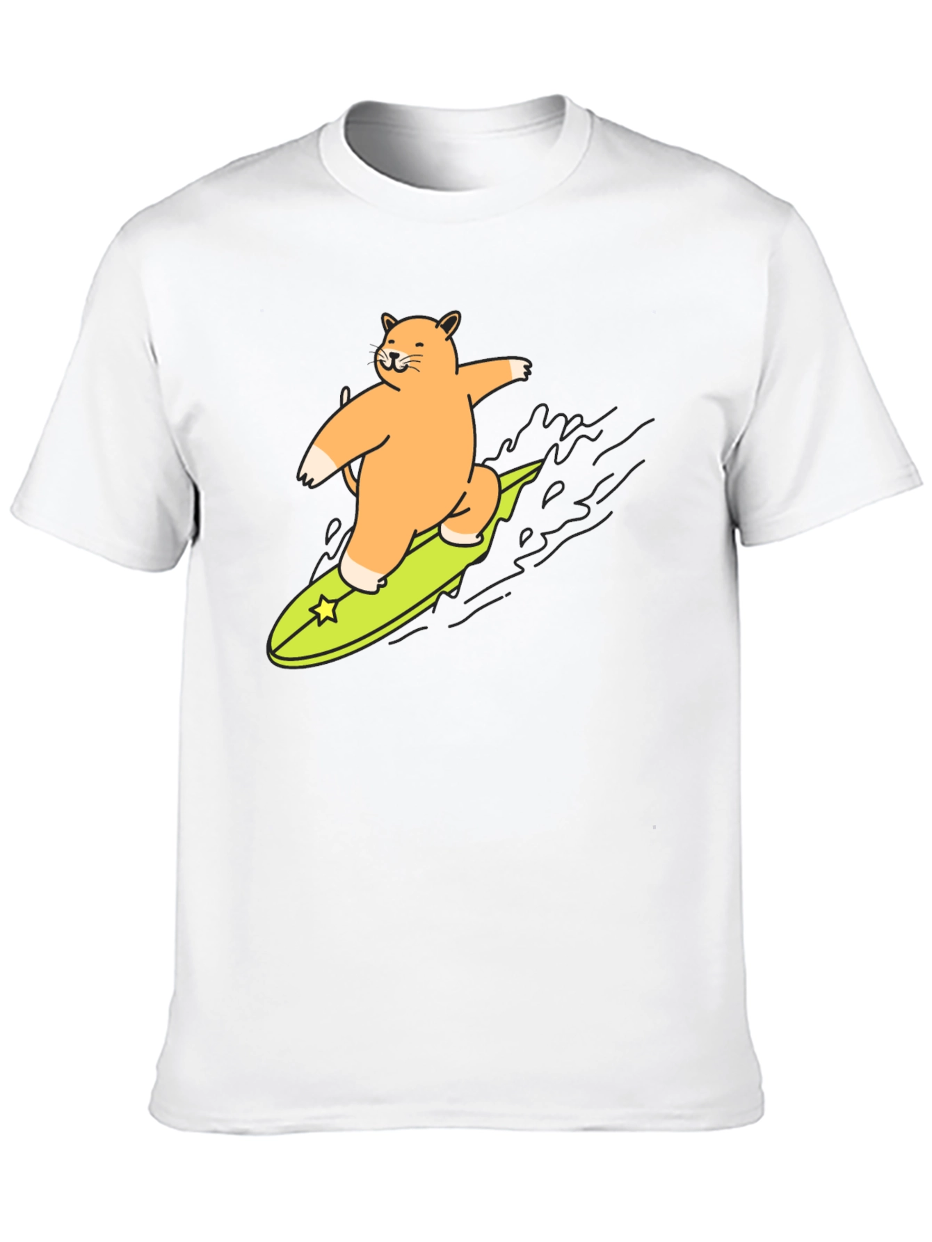Surfing Cat T-Shirt - Cool Graphic Tee