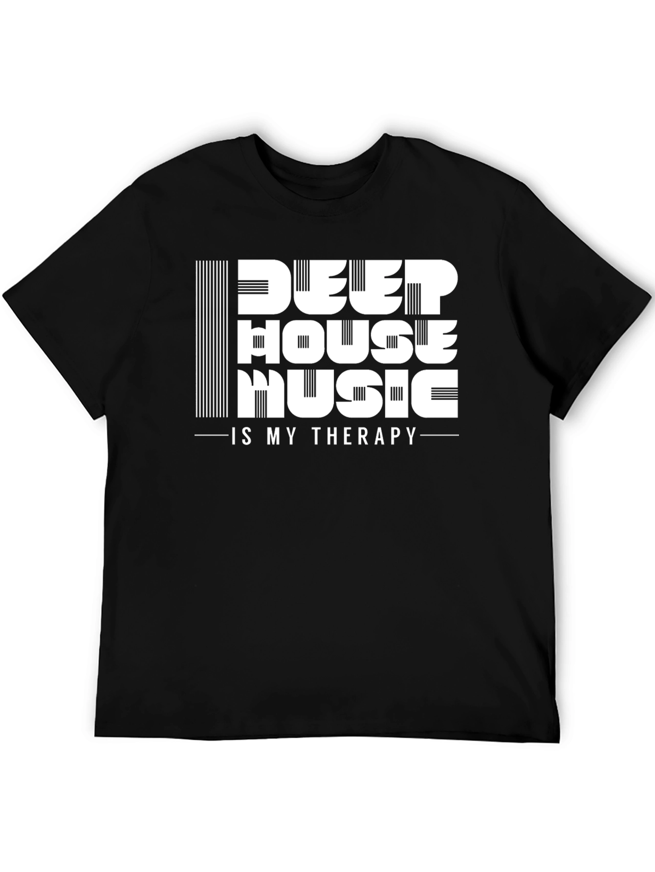 Deep House Music Therapy T-Shirt - Black