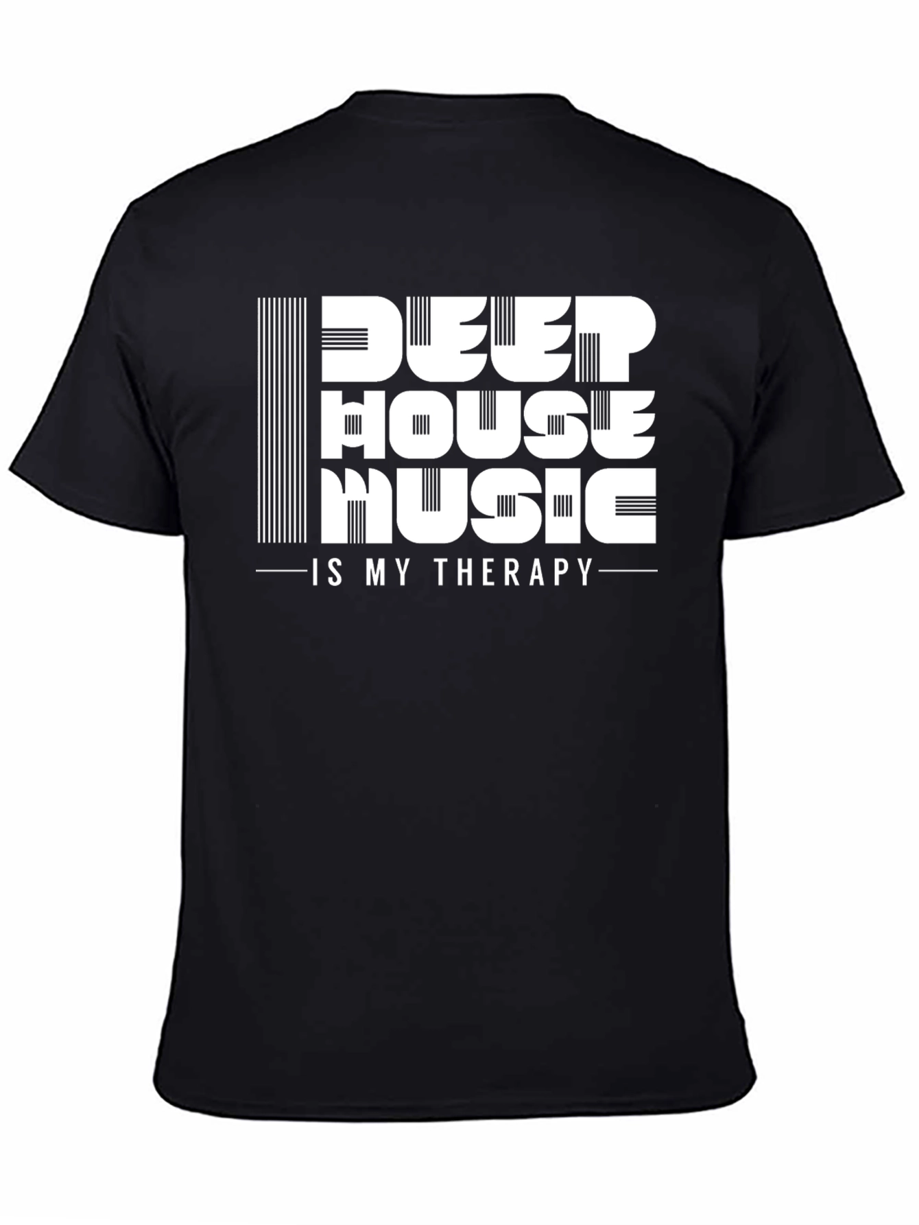 Deep House Music Therapy T-Shirt - Black