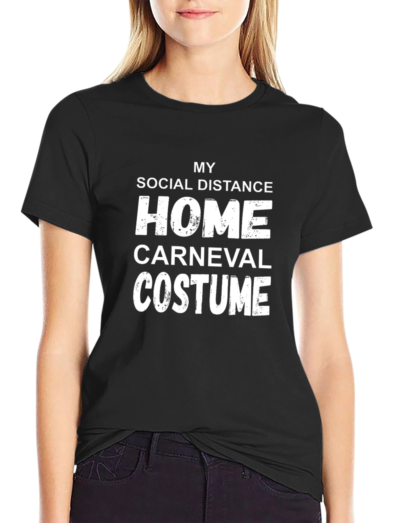 Social Distance Home Carnival Costume T-Shirt