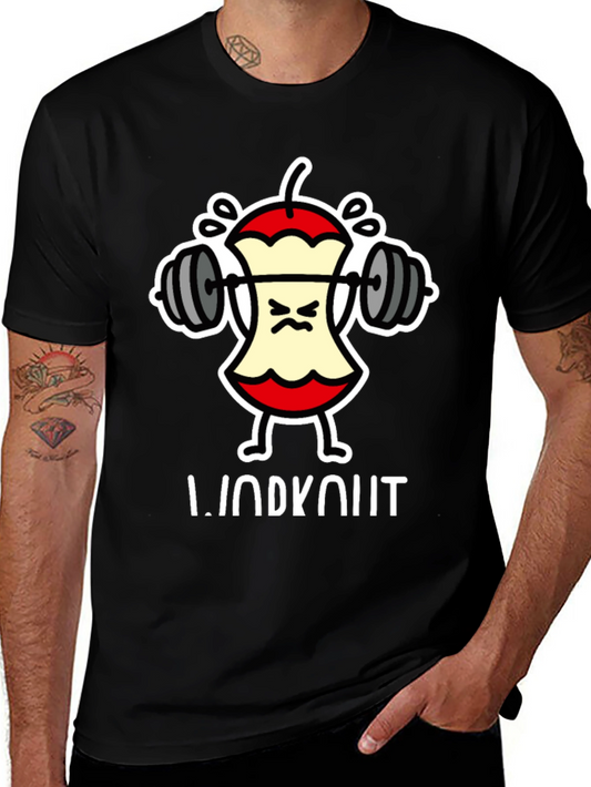 Workout Apple Core T-Shirt - Gym Humor
