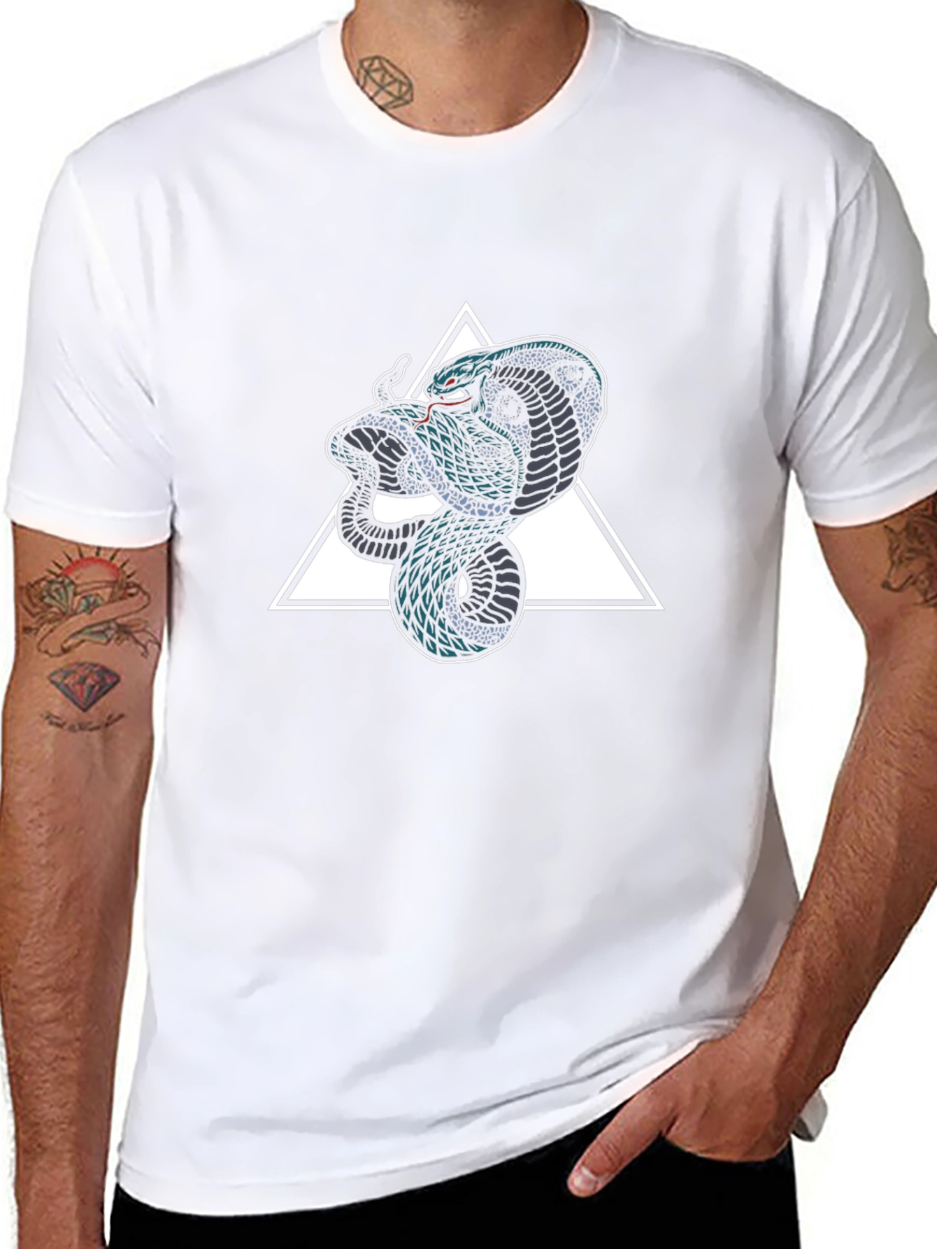 Cobra Triangle Graphic Tee - Mens Black T-Shirt