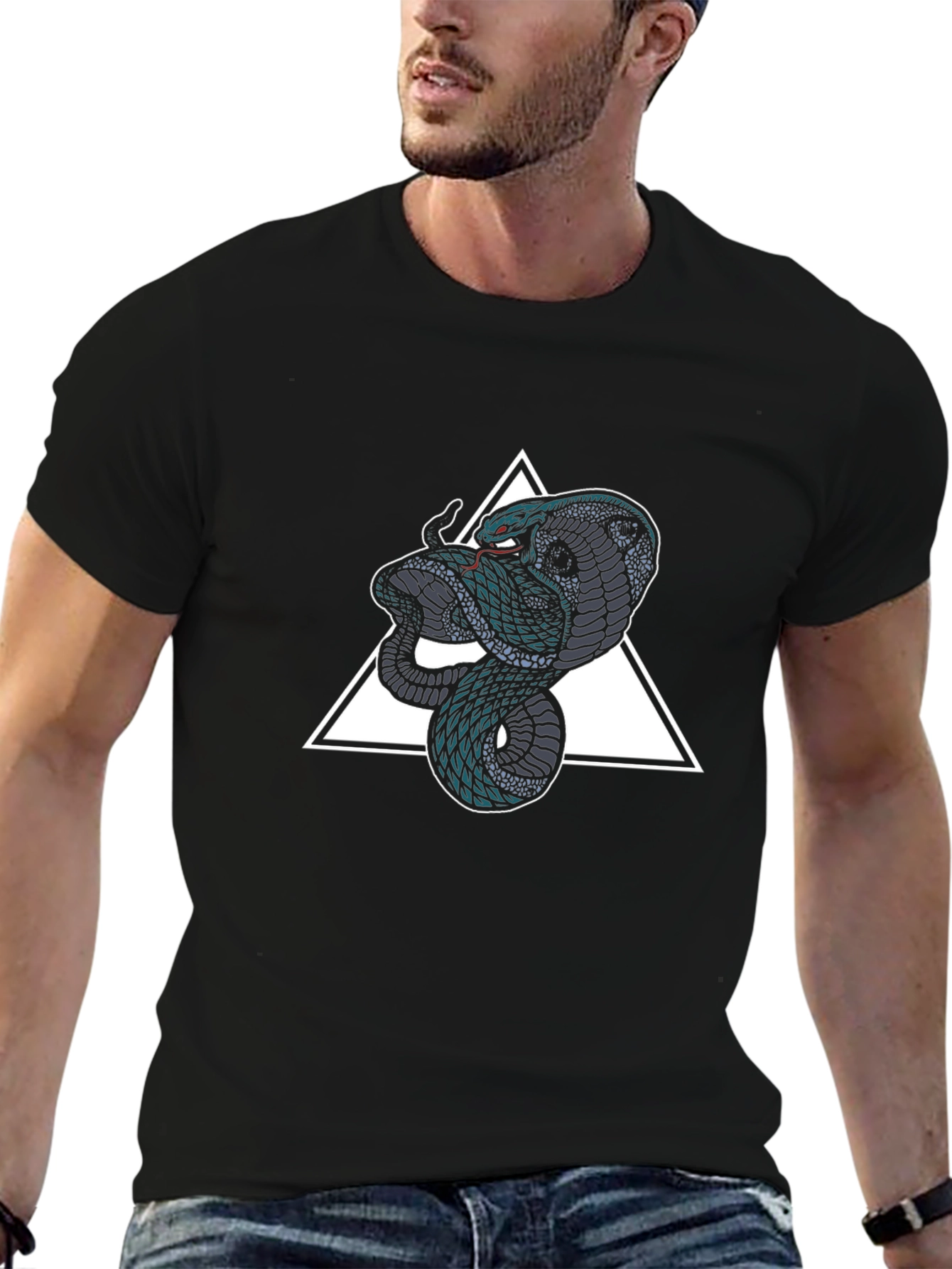 Cobra Triangle Graphic Tee - Mens Black T-Shirt