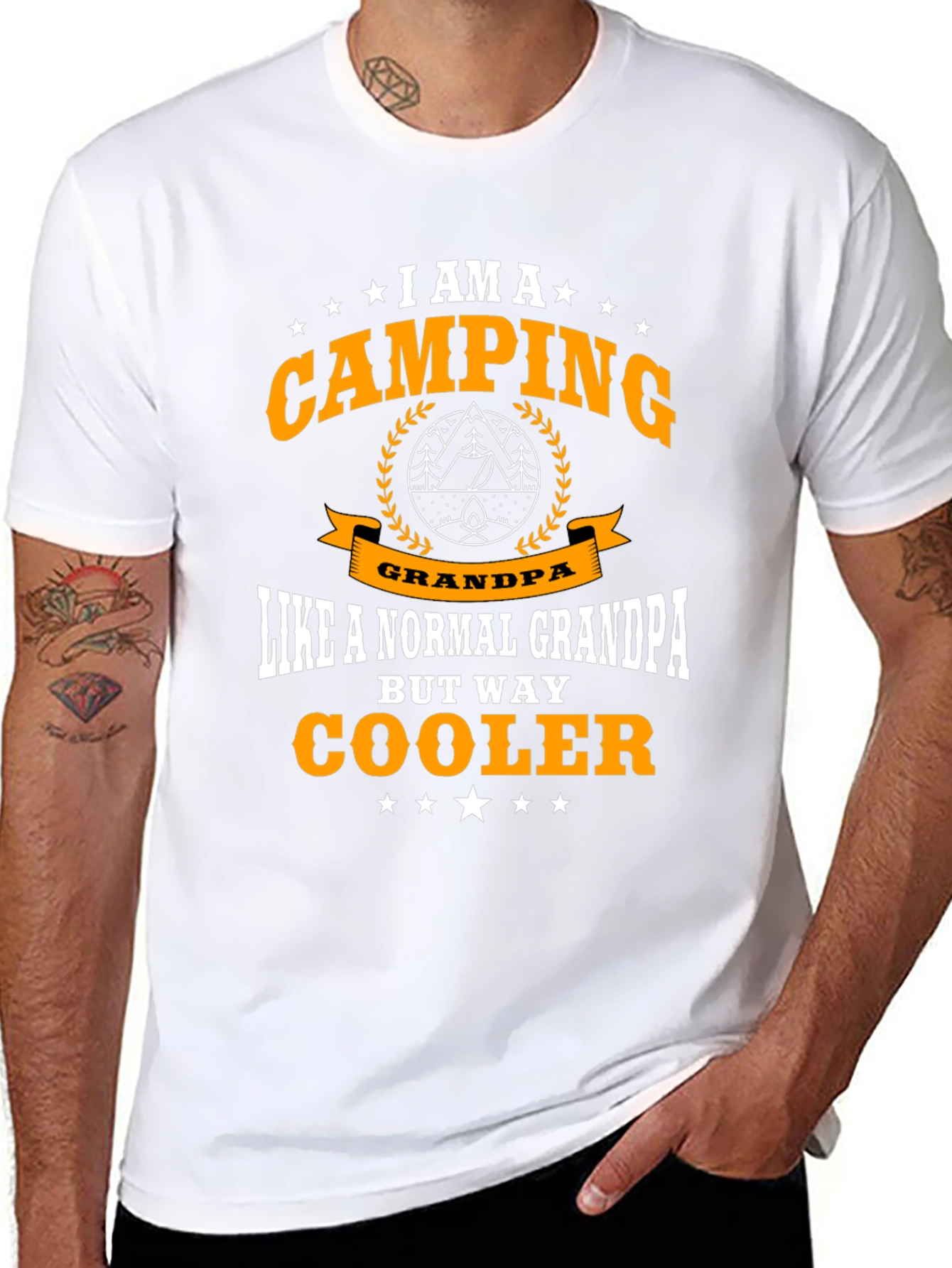 Camping Grandpa T-Shirt - Cooler Than Normal
