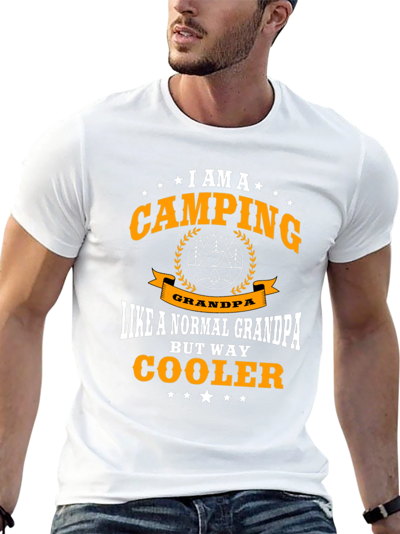 Camping Grandpa T-Shirt - Cooler Than Normal