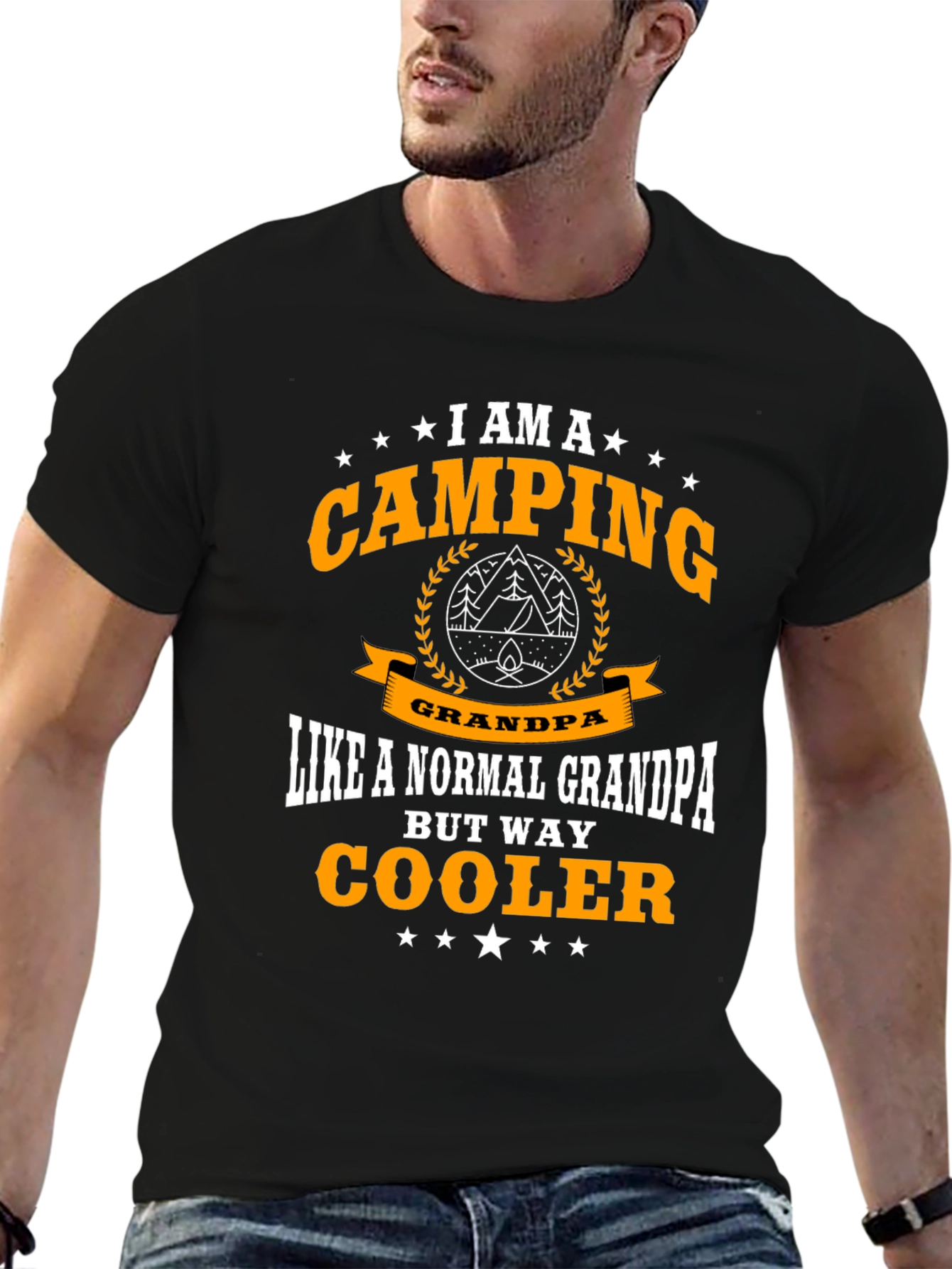 Camping Grandpa T-Shirt - Cooler Than Normal