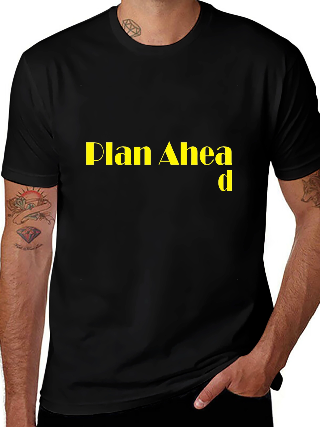 Plan Ahead Black T-Shirt